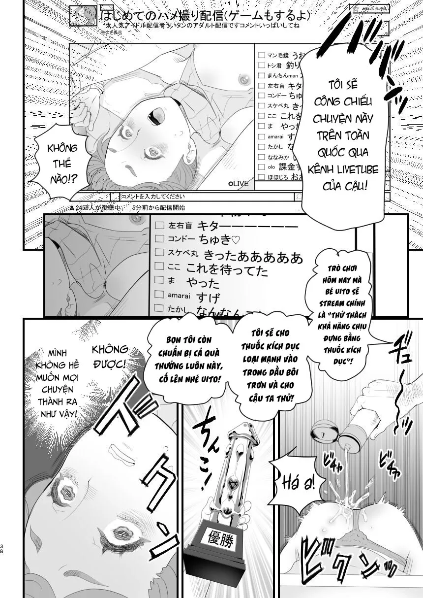 HentaiVN.net - Ảnh 39 - Otokonoko Haishinsha Nagesen ni Noserarete Hamerarechaimashita - Chap 1