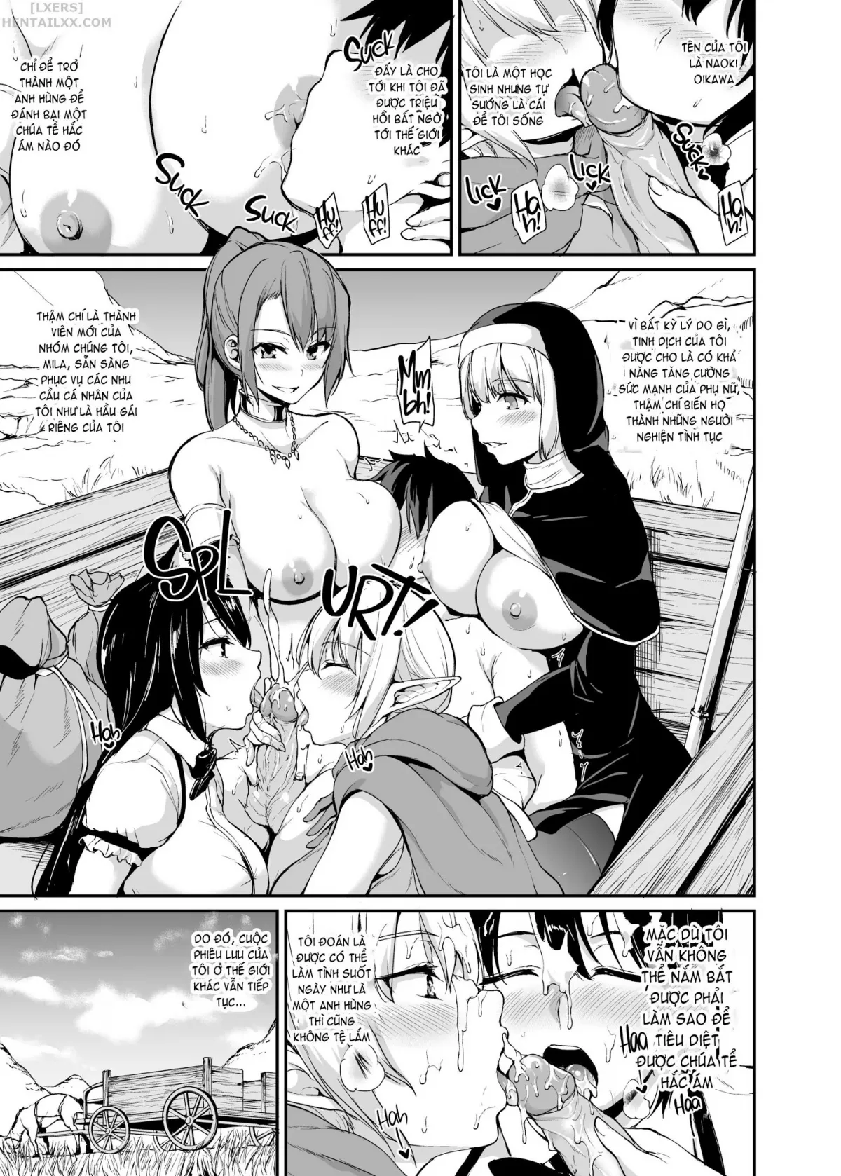 HentaiVN.net - Ảnh 5 - Tales of a Harem in Another World - Chap 3 - Creampie the Lady Knights!