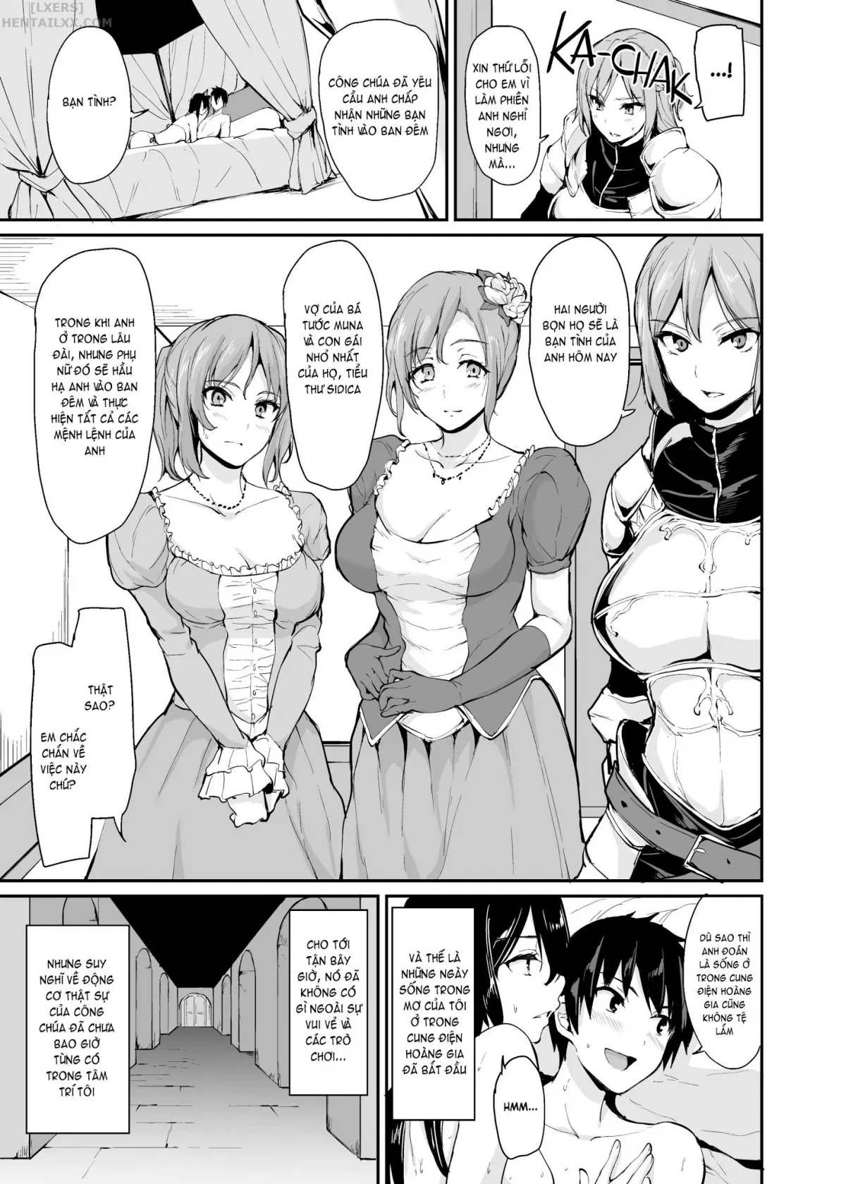HentaiVN.net - Ảnh 54 - Tales of a Harem in Another World - Chap 3 - Creampie the Lady Knights!
