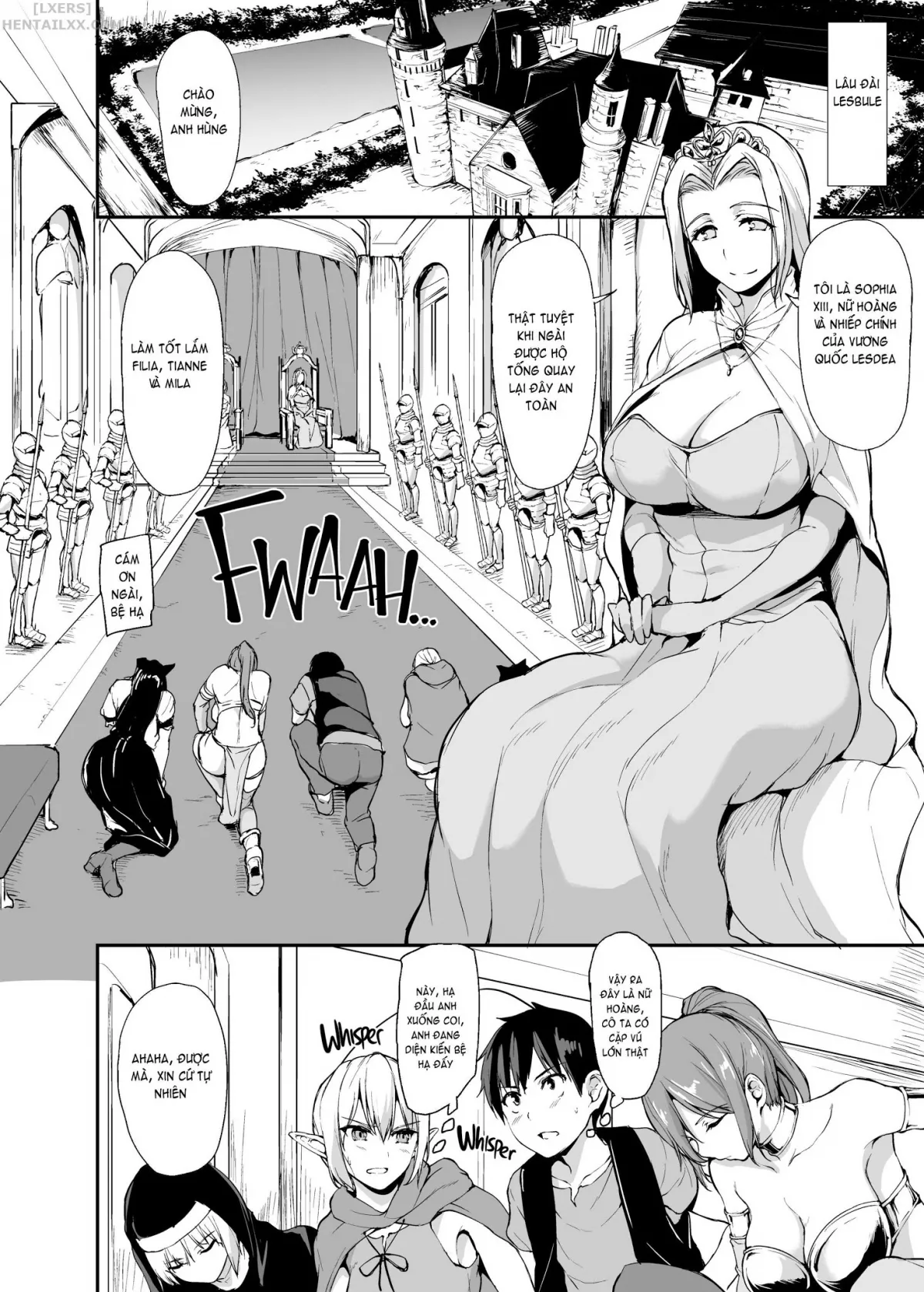 HentaiVN.net - Ảnh 6 - Tales of a Harem in Another World - Chap 3 - Creampie the Lady Knights!