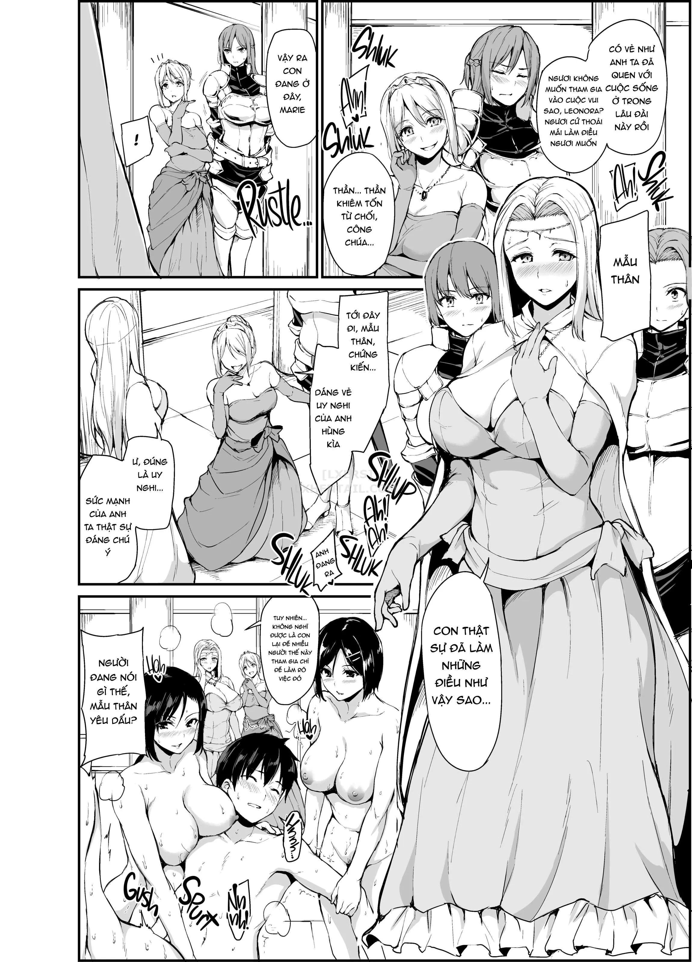HentaiVN.net - Ảnh 9 - Tales of a Harem in Another World - Chap 4 - Opulence and Beauty!? Orgy in the Queens Chamber!