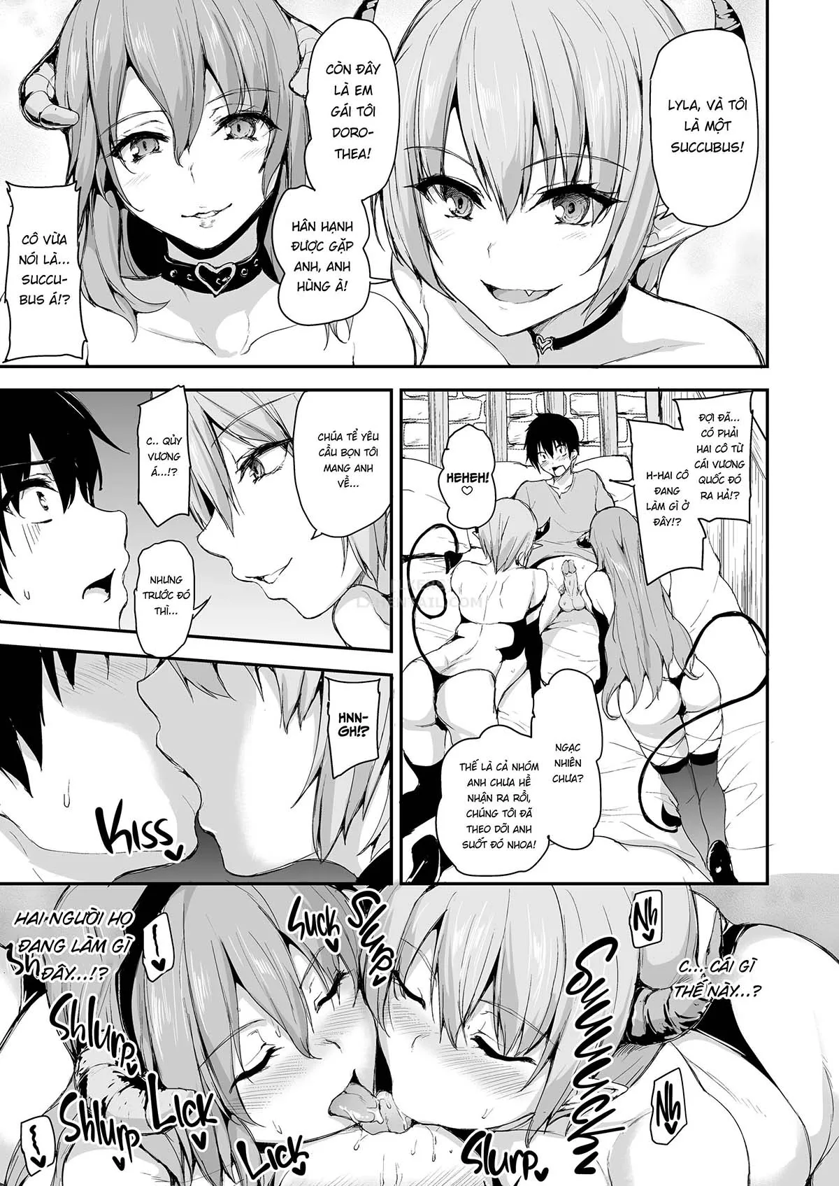 HentaiVN.net - Ảnh 13 - Tales of a Harem in Another World - Chap 5 - Ambushed! The Wild Succubus Sisters Appear!