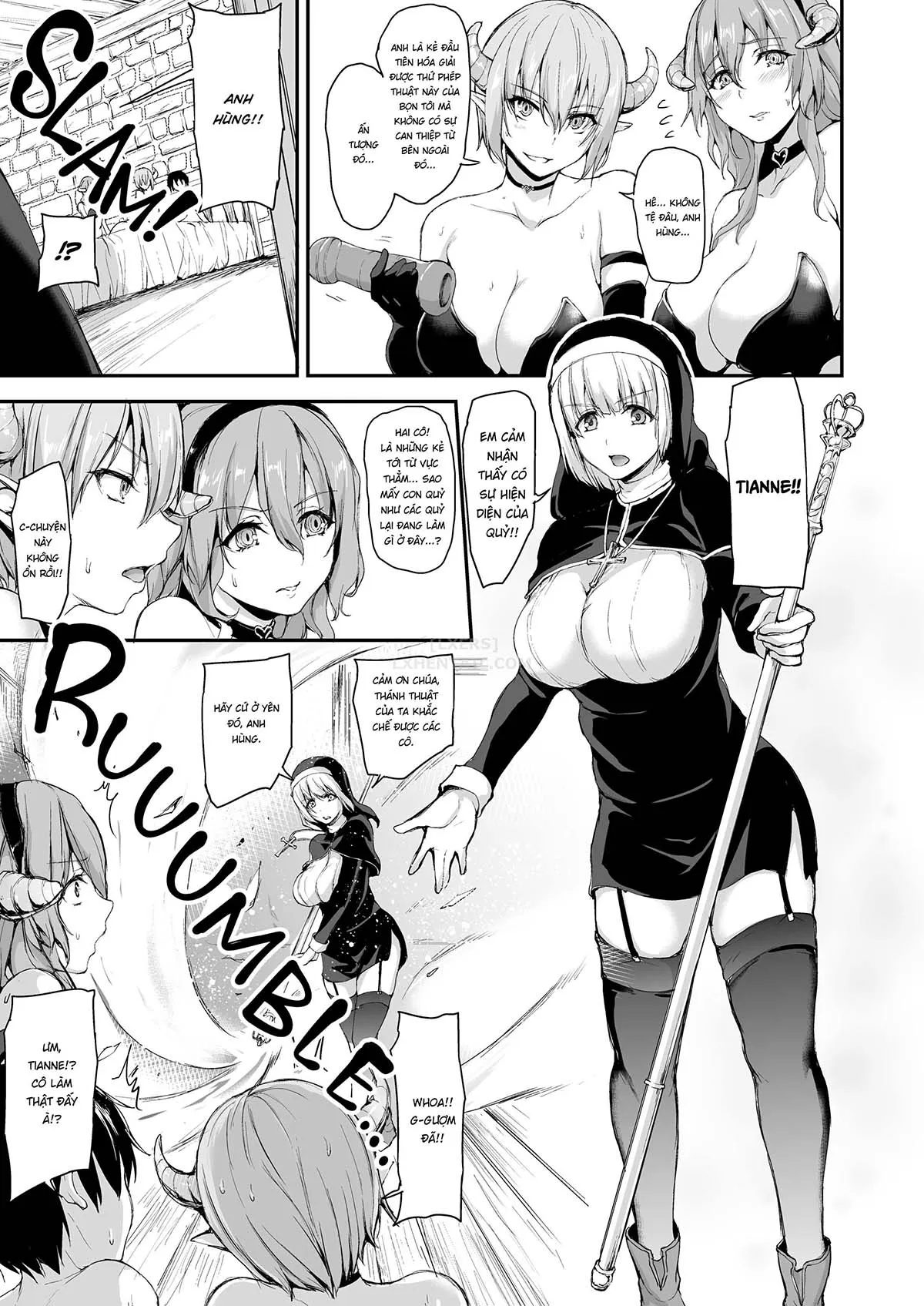 HentaiVN.net - Ảnh 25 - Tales of a Harem in Another World - Chap 5 - Ambushed! The Wild Succubus Sisters Appear!