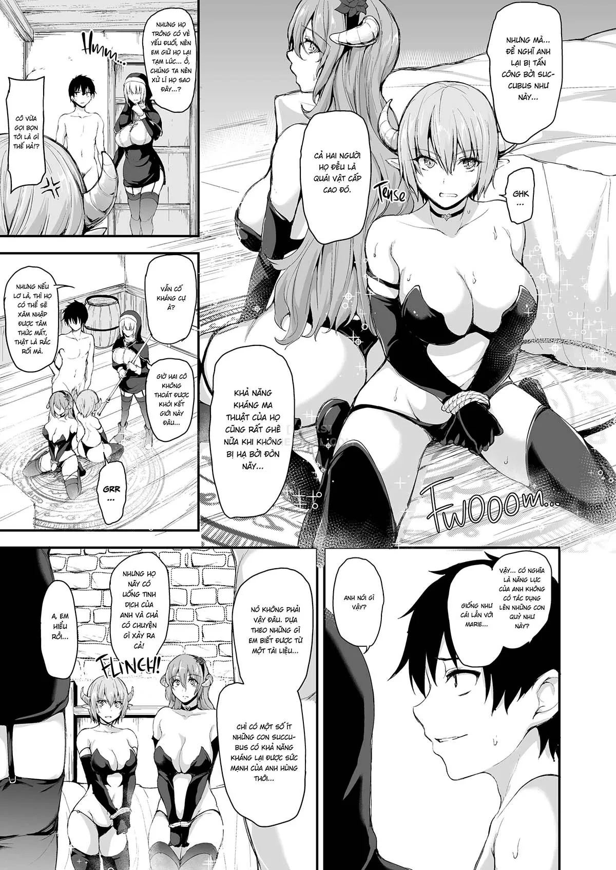 HentaiVN.net - Ảnh 27 - Tales of a Harem in Another World - Chap 5 - Ambushed! The Wild Succubus Sisters Appear!