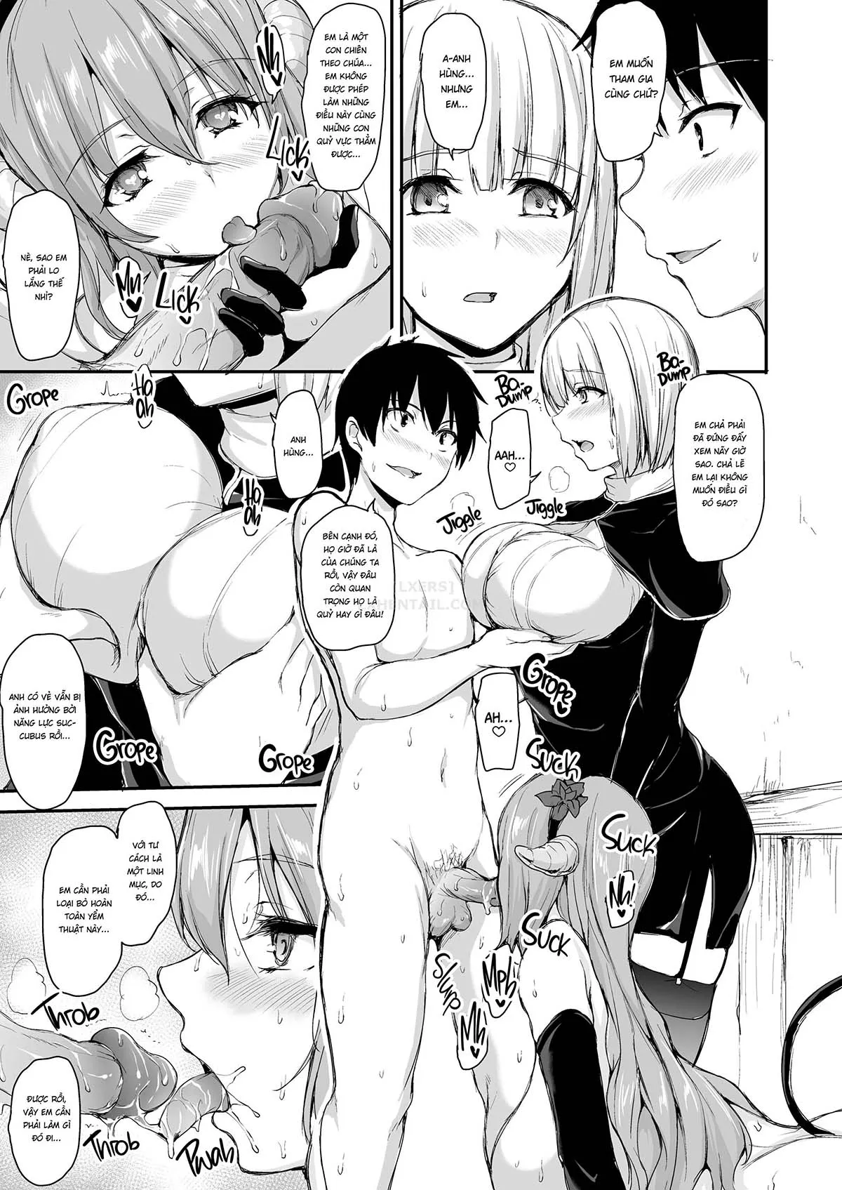 HentaiVN.net - Ảnh 45 - Tales of a Harem in Another World - Chap 5 - Ambushed! The Wild Succubus Sisters Appear!