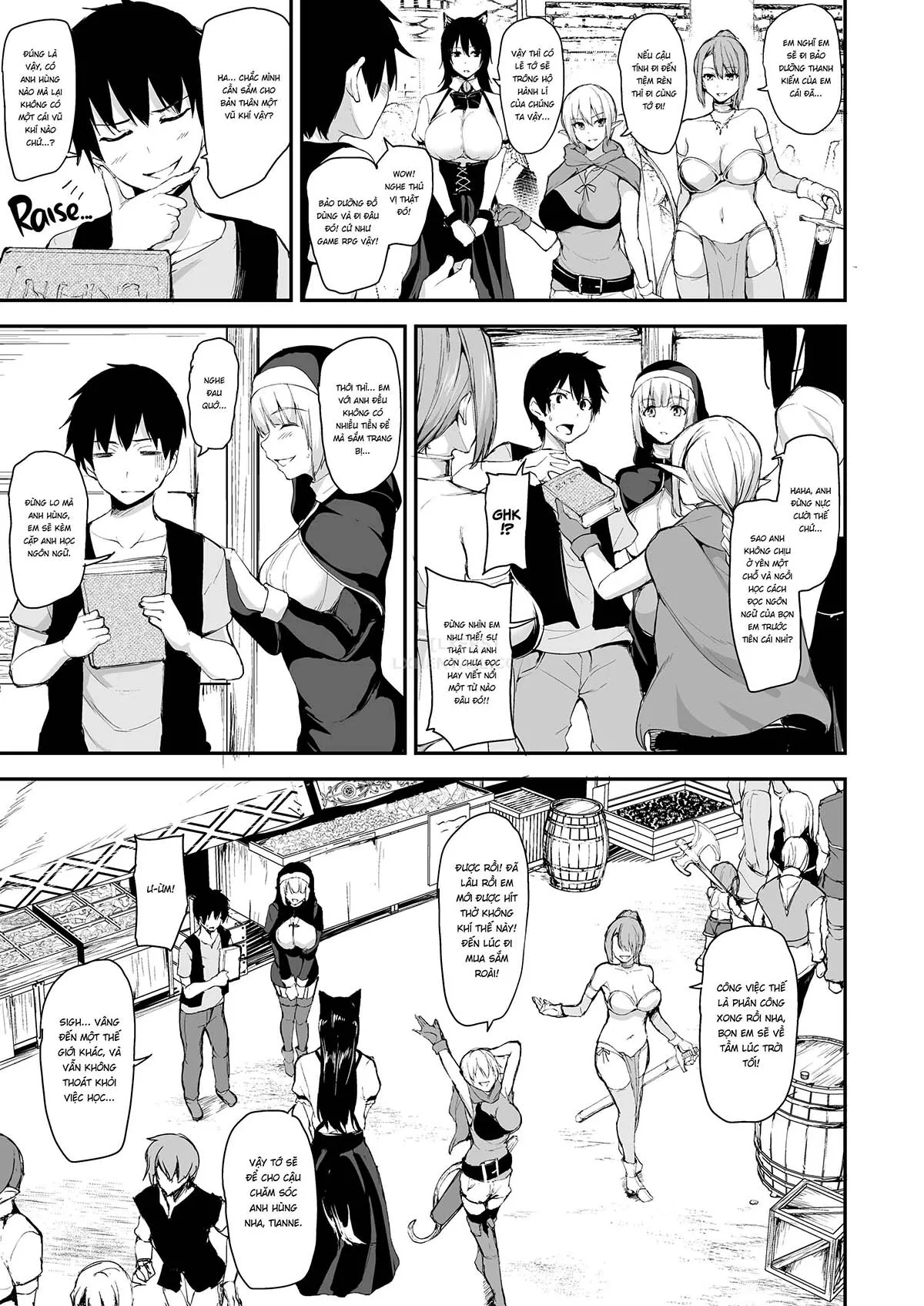 HentaiVN.net - Ảnh 7 - Tales of a Harem in Another World - Chap 5 - Ambushed! The Wild Succubus Sisters Appear!