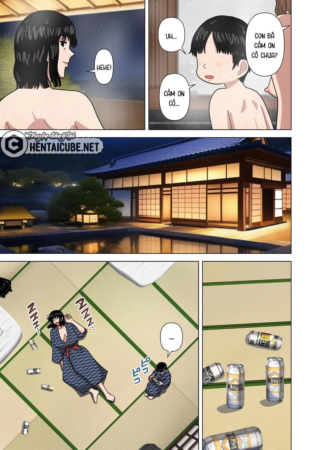 HentaiVN.net - Ảnh 14 - Chuyến đi chơi với bạn mẹ! [Oba-San To Onsen Ryokan De; Hotspring Trip With My Mom's Friend...] - Oneshot