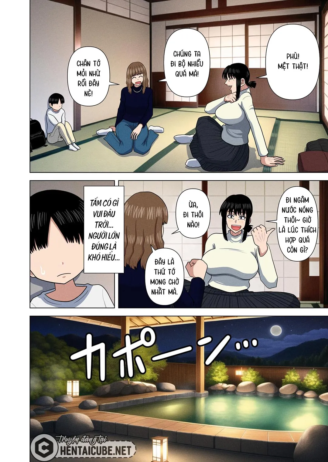 HentaiVN.net - Ảnh 7 - Chuyến đi chơi với bạn mẹ! [Oba-San To Onsen Ryokan De; Hotspring Trip With My Mom's Friend...] - Oneshot