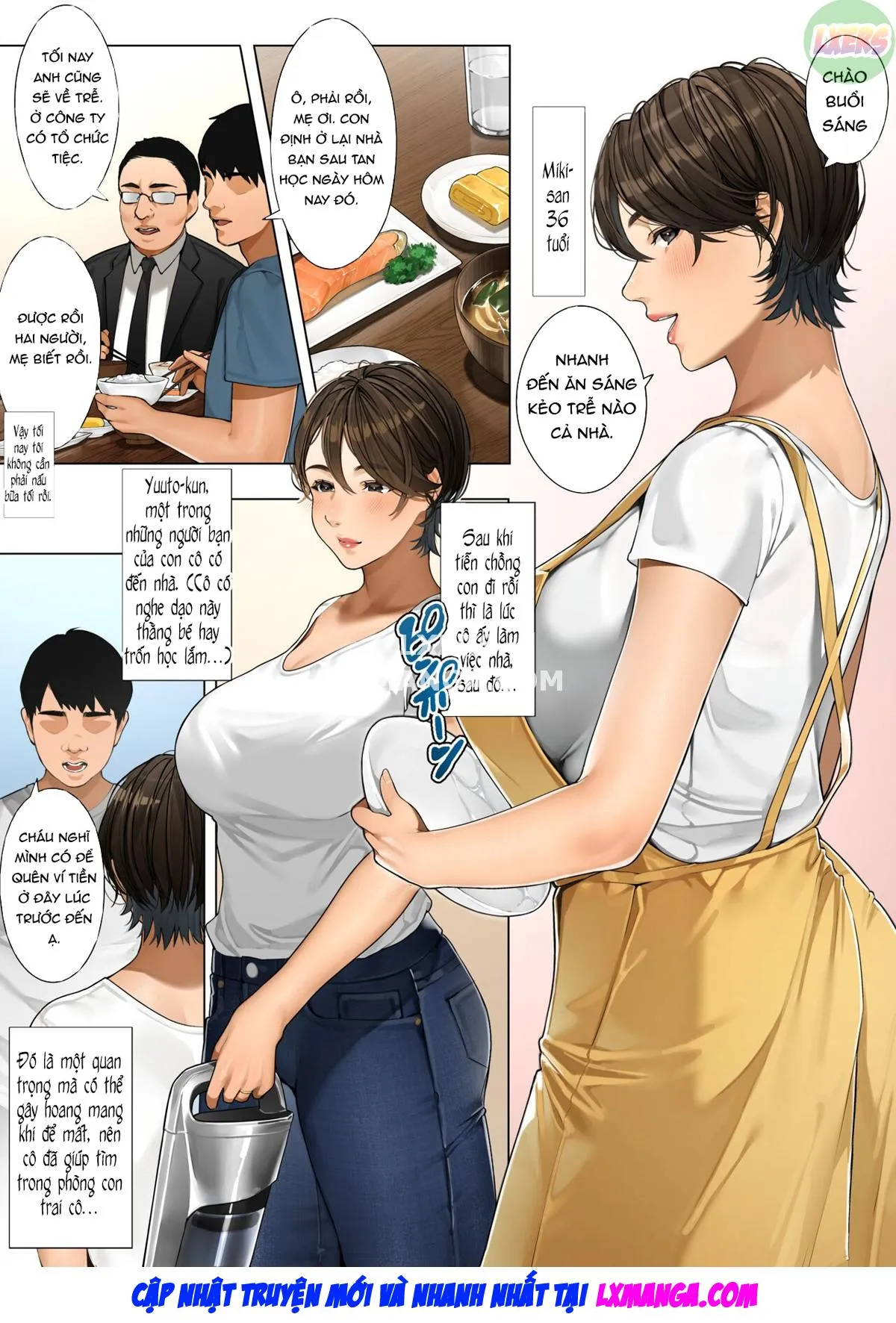HentaiVN.net - Ảnh 3 - Kinjo no Hitozuma-san ~Miki-san~ [The Neighborhood Housewife ~Miki-san~] - Oneshot