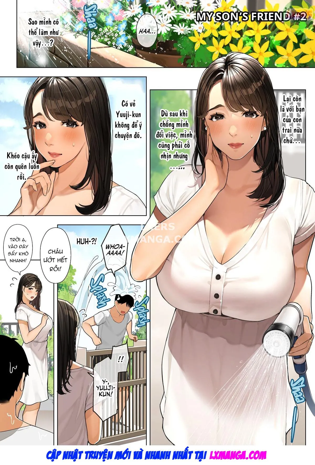 HentaiVN.net - Ảnh 3 - Kinjo no Hitozuma-san ~Musuko no Otomotachi~ - Chap 2
