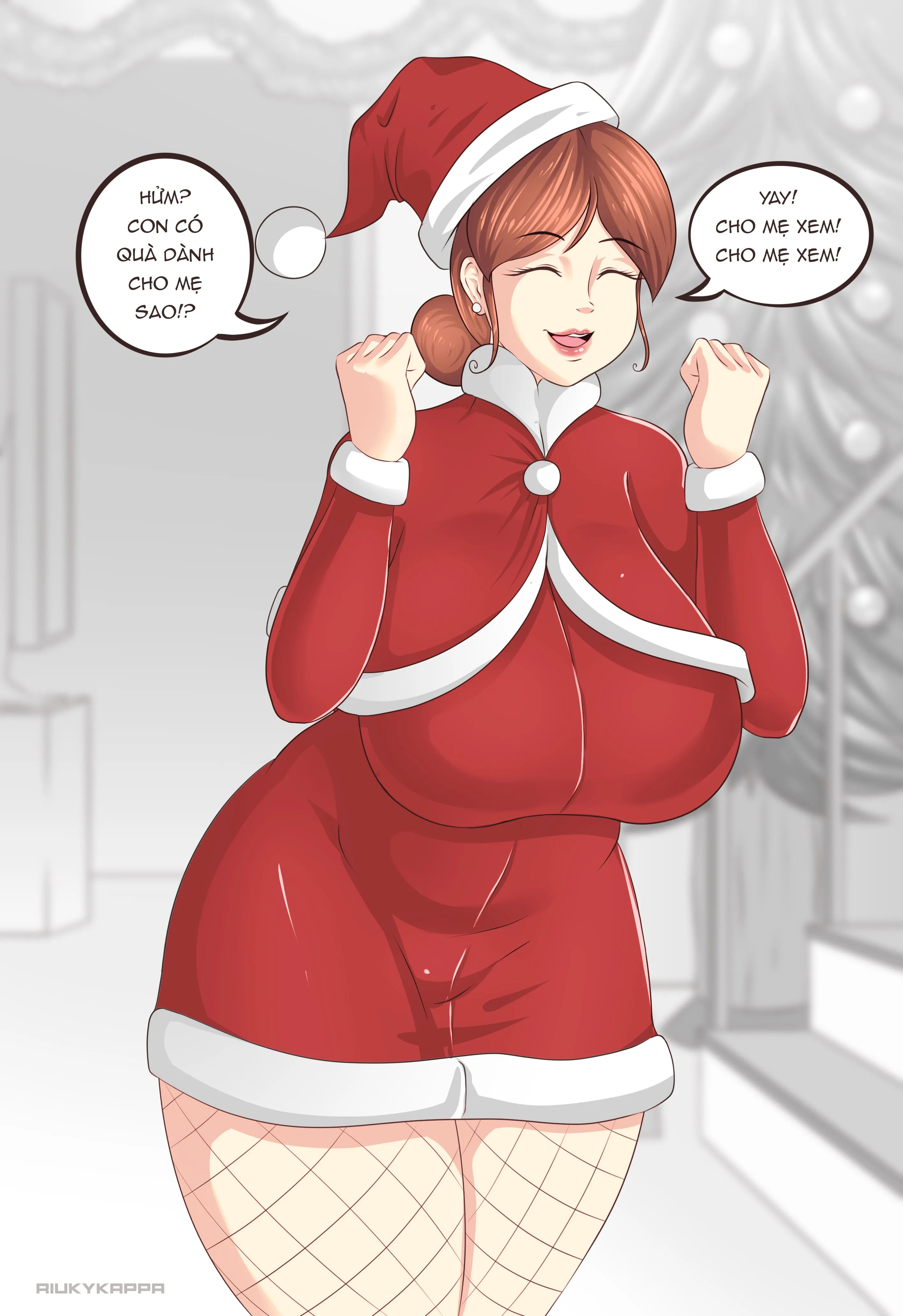 HentaiVN.net - Ảnh 5 - (Riukykappa) Mom's horny Christmas [Part 3] - Oneshot - Color