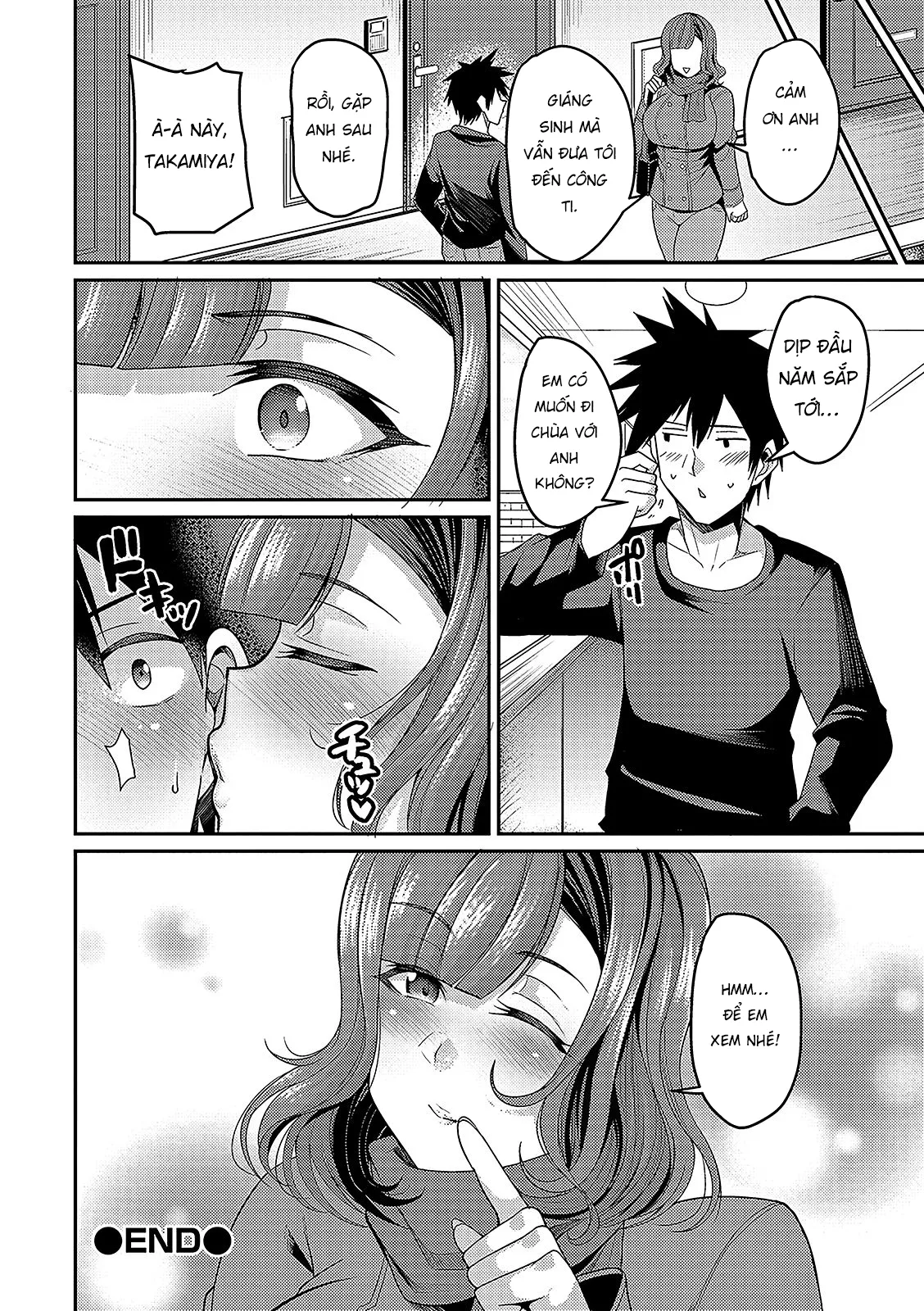 HentaiVN.net - Ảnh 16 - Mùa Đông Không Lạnh | Giáng Sinh Vui Vẻ [Hitozuma to Christmas | Christmas With A Married Woman] - Oneshot