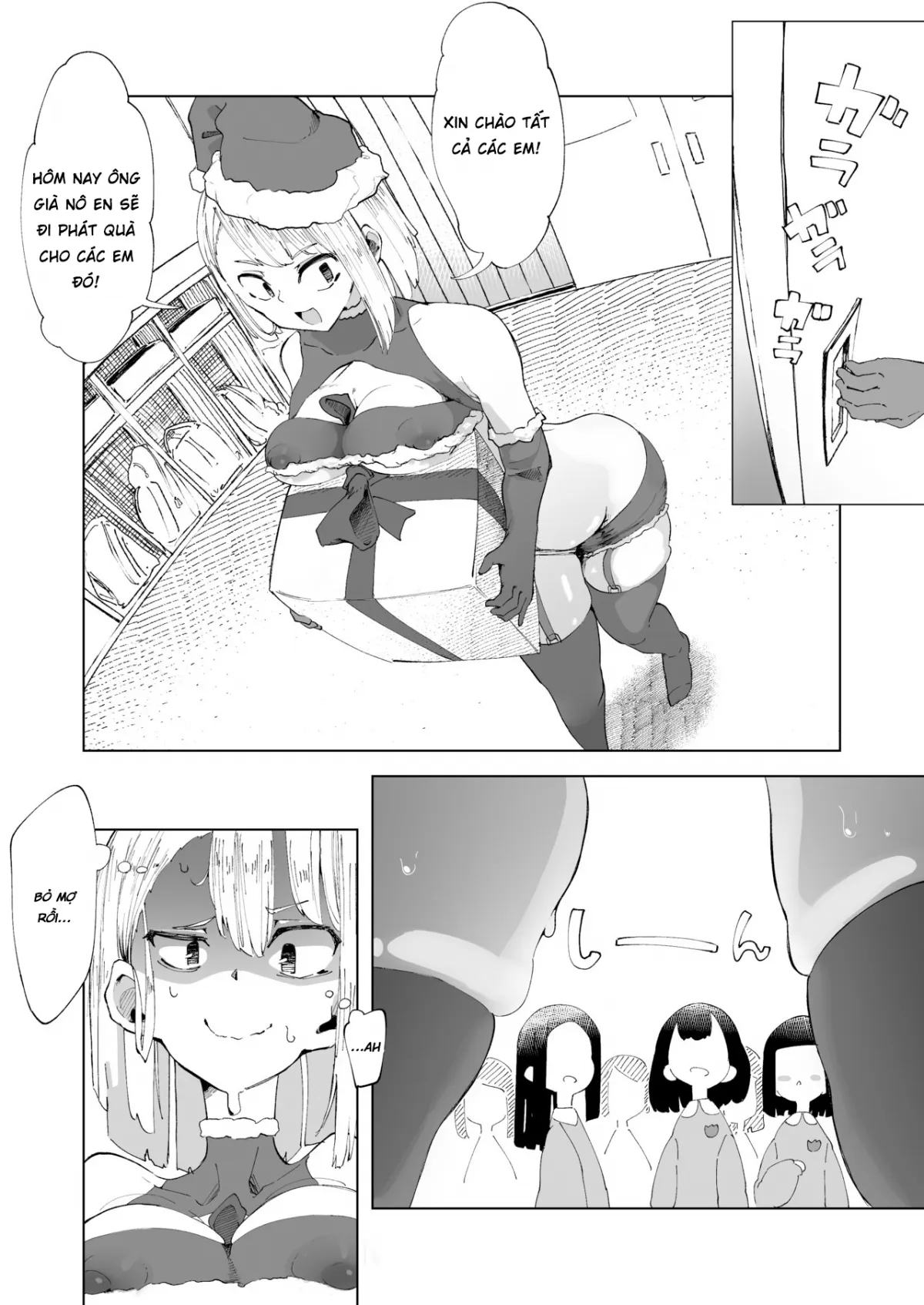 HentaiVN.net - Ảnh 3 - Chị trông trẻ đóng giả làm ông già Noel và lũ trẻ [Atarashiku Santayaku ni Natta Sensei to Kodomotachi] - Oneshot