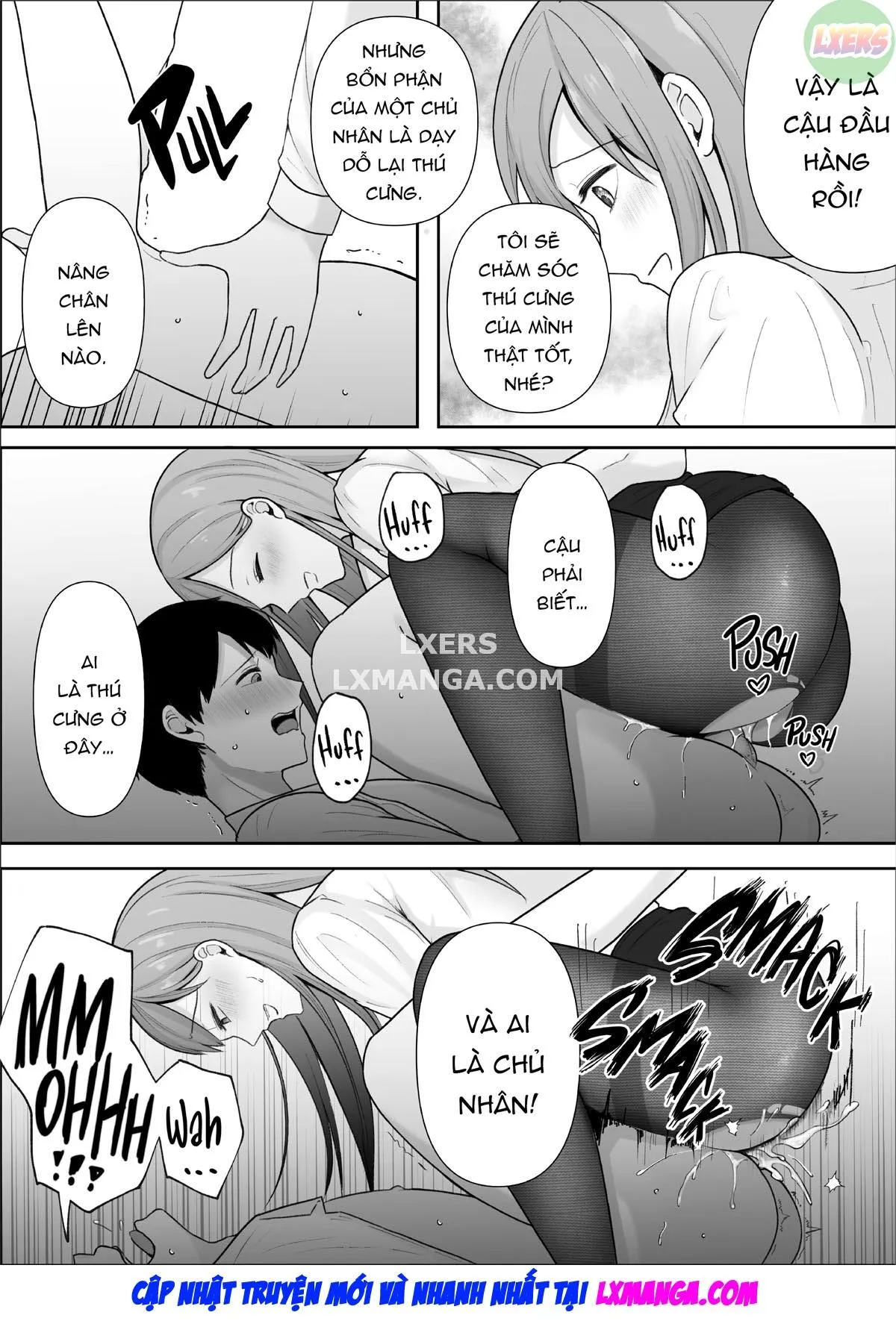 HentaiVN.net - Ảnh 32 - Kibishii Onna Joushi no Pet ni Natta Boku - Oneshot