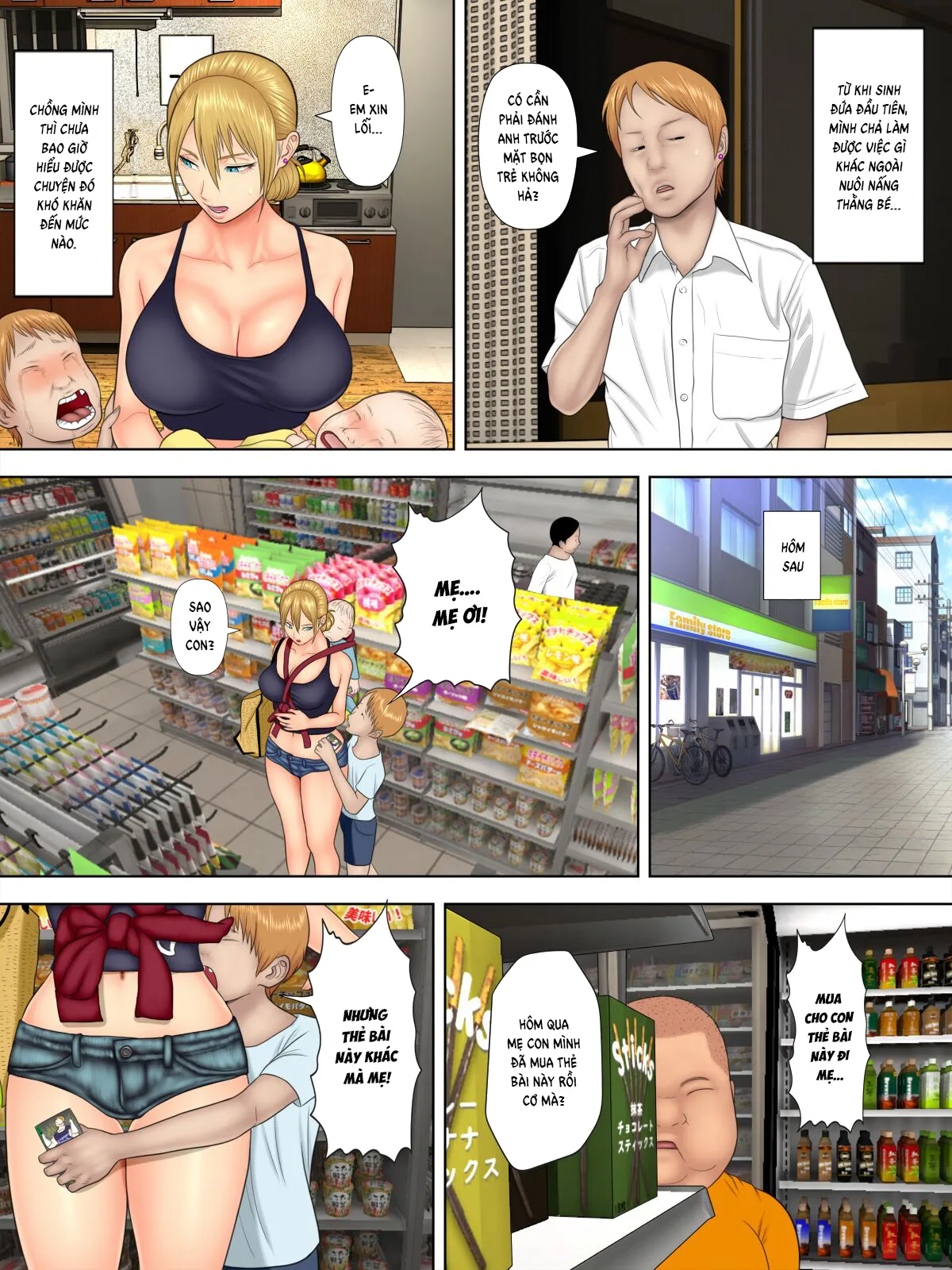 HentaiVN.net - Ảnh 7 - Shoplifting Mom And Store Manager's Son [Manbiki Mama to Tencho no Musuko] - Chap 1.1