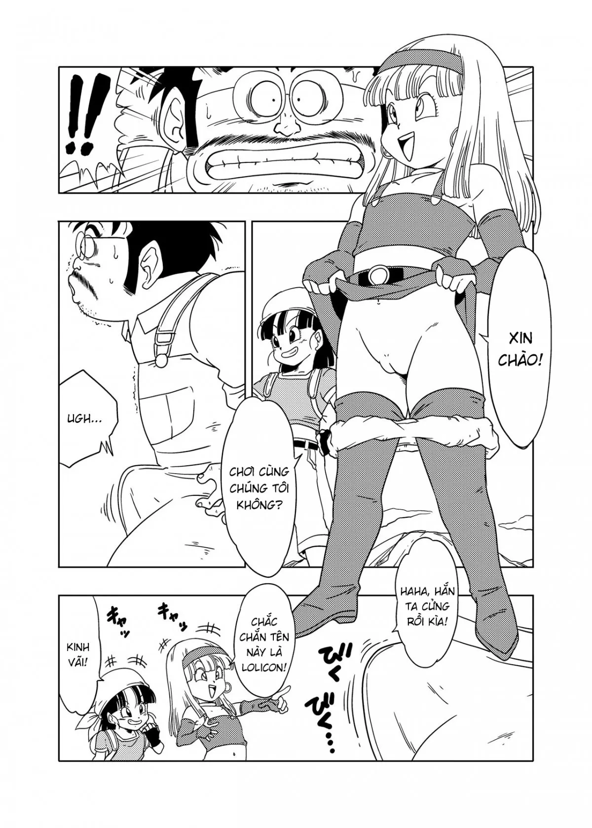 HentaiVN.net - Ảnh 5 - DB-X Ordinary Old Man x Bra & Pan Hen [DB-X 普通のおじさんxブ◯＆パ◯編] - Oneshot