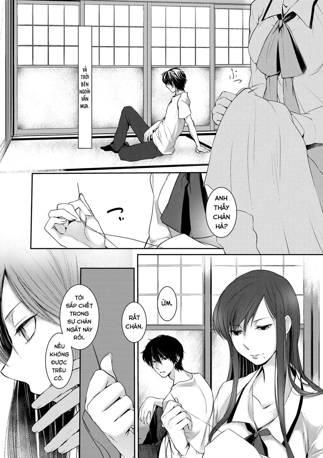 HentaiVN.net - Ảnh 9 - Một Thoáng Đêm Mưa [A Glimpse of a Rainy Night ; Ame no Yoru no Hitosarai] - Oneshot
