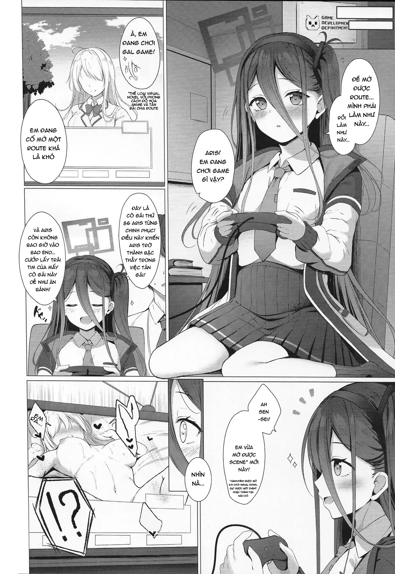 HentaiVN.net - Ảnh 4 - Aris cũng muốn level-up cơ! + Thầy có muốn sử dụng vé ưu đãi của Yuzu không? [Arisu mo Level Up Shitai desu!; Yuzu no Free Pass o Tsukai masuka...?] - Oneshot (nhưng có 2 bộ khác nhau)