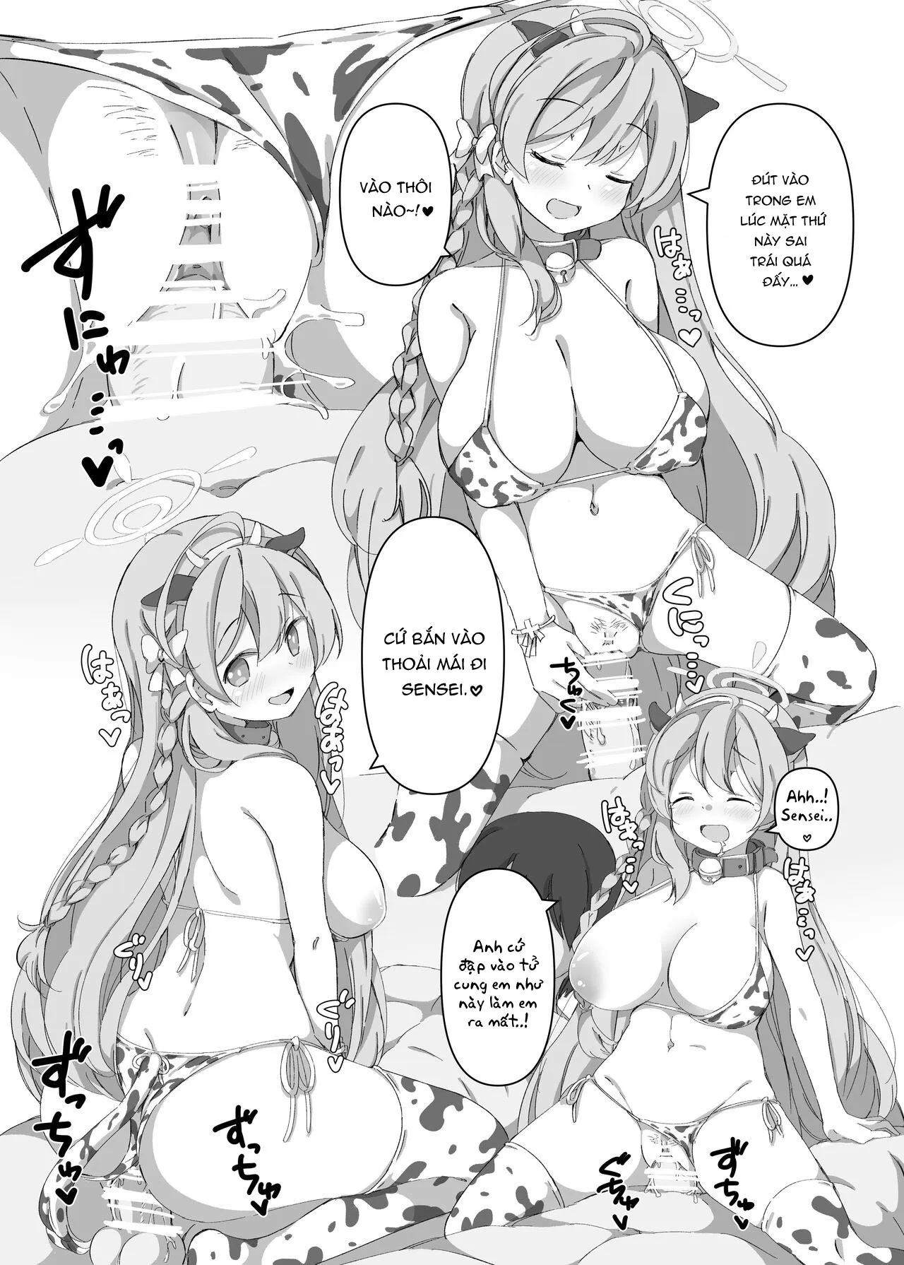 HentaiVN.net - Ảnh 4 - Ngành Công Nghiệp Sữa Của Blue Archive [BlueAka Nyuugyou ; The Blue Archive Dairy Industry] - Oneshot