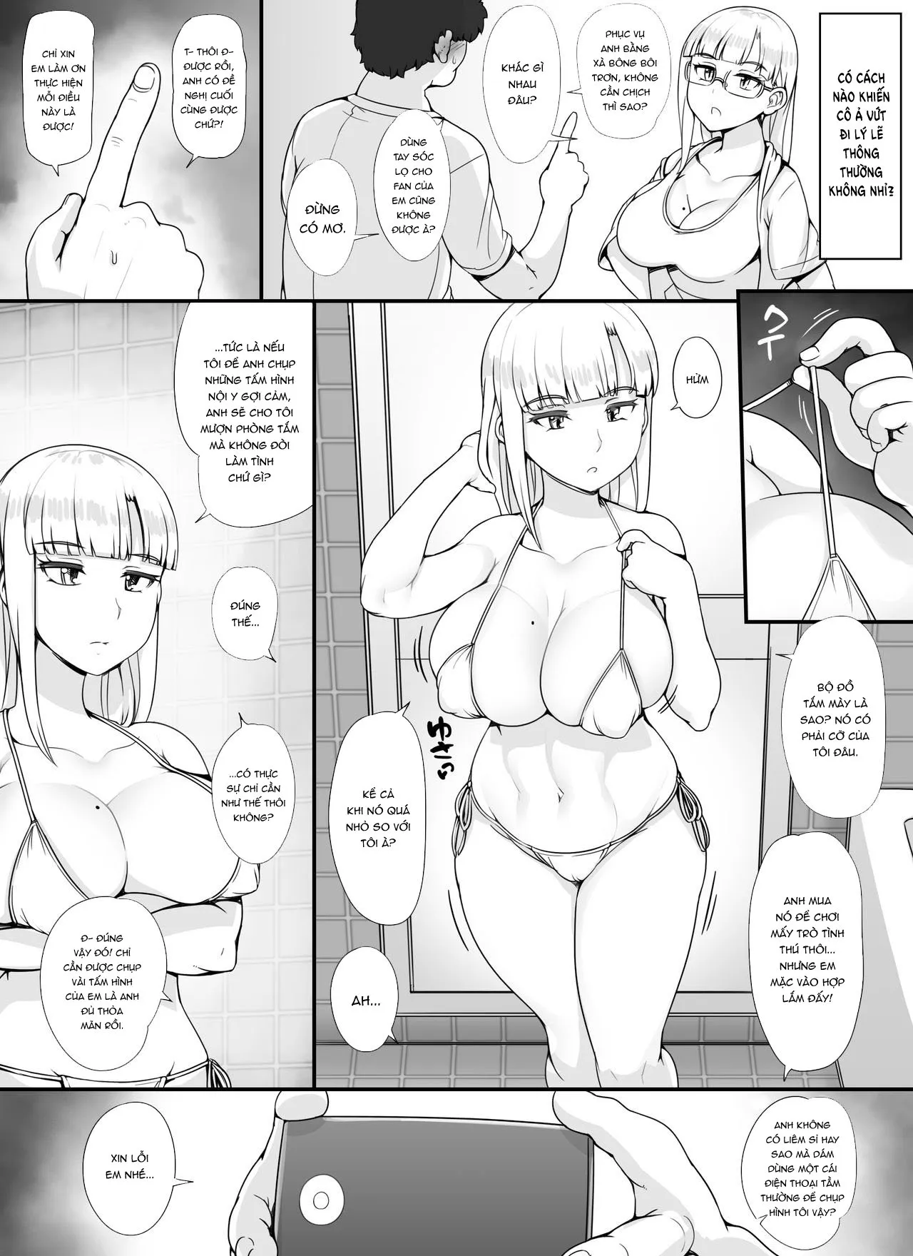 HentaiVN.net - Ảnh 4 - Dàn gái xinh trong bồn tắm [Kinjo no Onnatachi ga Nazeka Ore no Ie no Furo ni Hairi ni Kuru Ken; Những cô gái xa lạ kéo đến nhà tắm của tôi] - Chap 5 - Idol nội y