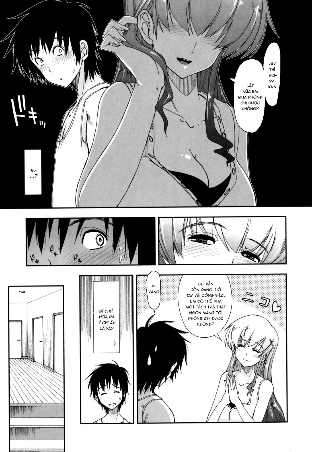 HentaiVN.net - Ảnh 12 - Sống chung cùng 3 chị em [Không Che] [Mozaiku X Sanshimai; モザイク×三姉妹] - Chap 1