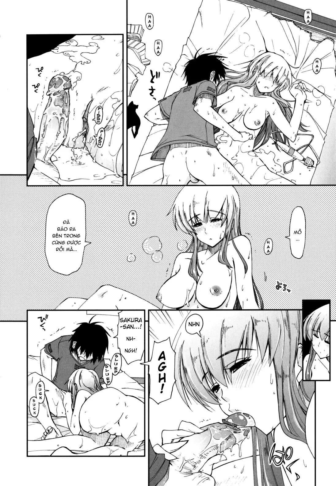 HentaiVN.net - Ảnh 16 - Sống chung cùng 3 chị em [Không Che] [Mozaiku X Sanshimai; モザイク×三姉妹] - Chap 2