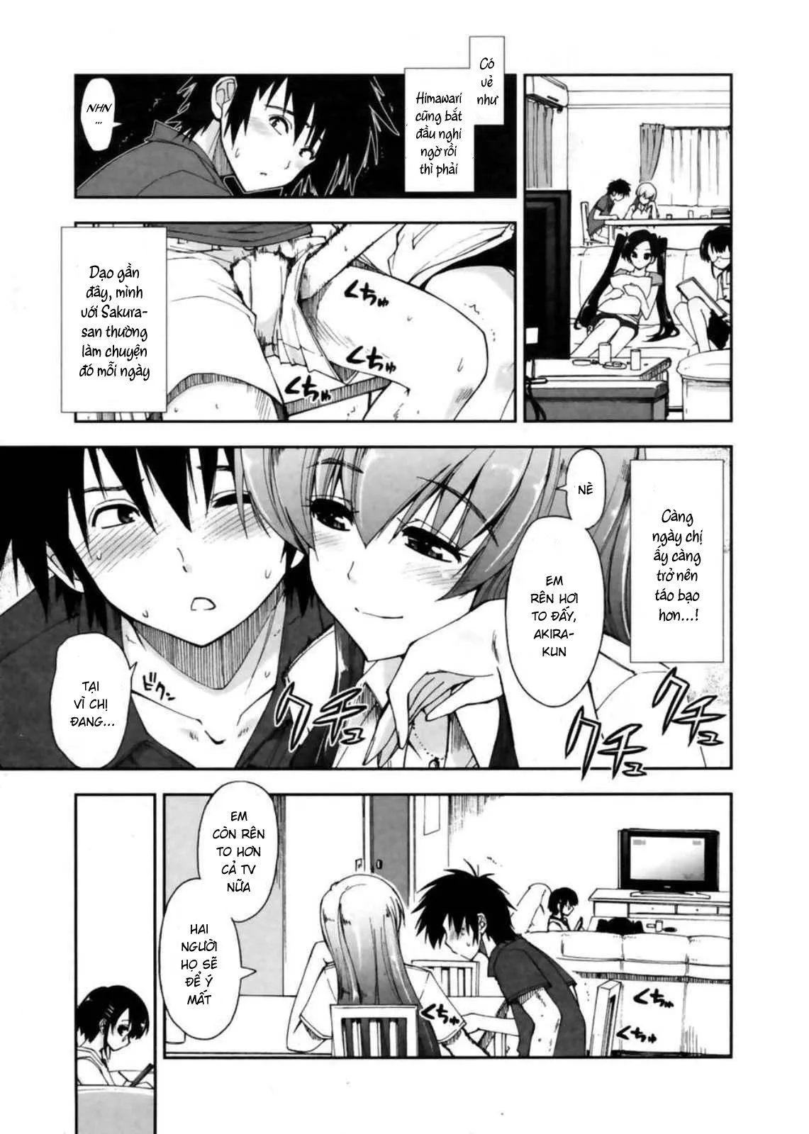 HentaiVN.net - Ảnh 4 - Sống chung cùng 3 chị em [Không Che] [Mozaiku X Sanshimai; モザイク×三姉妹] - Chap 4
