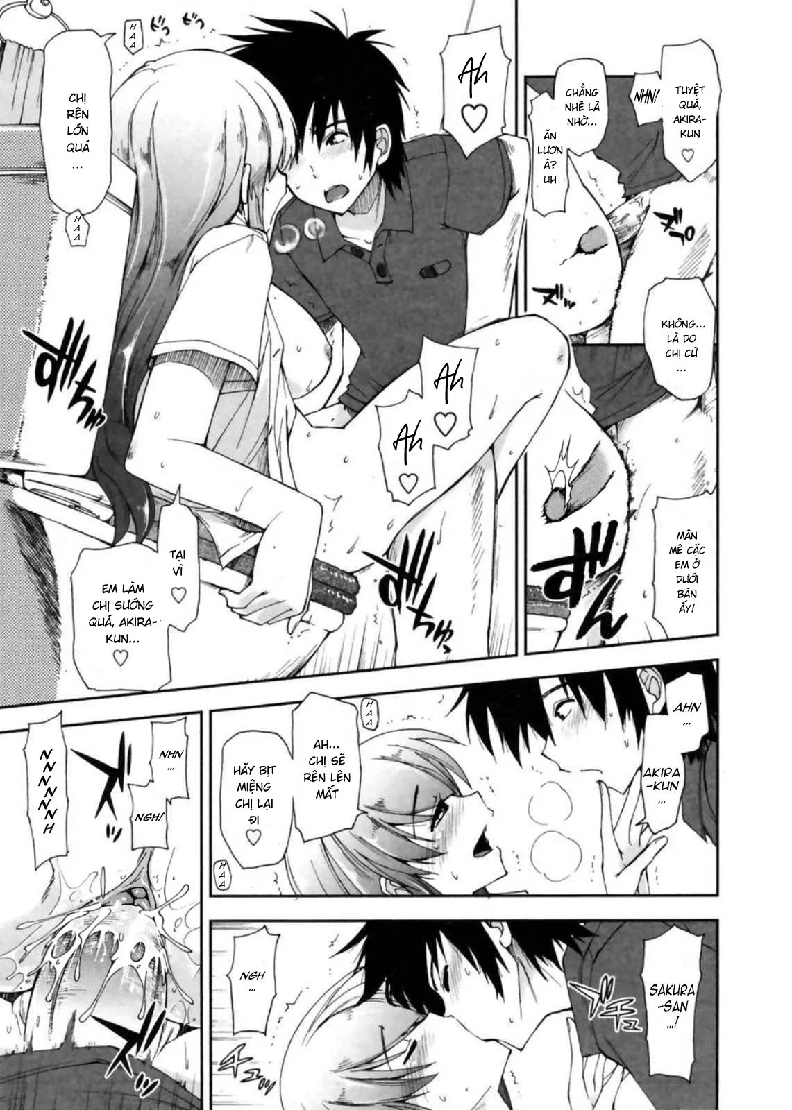 HentaiVN.net - Ảnh 6 - Sống chung cùng 3 chị em [Không Che] [Mozaiku X Sanshimai; モザイク×三姉妹] - Chap 4
