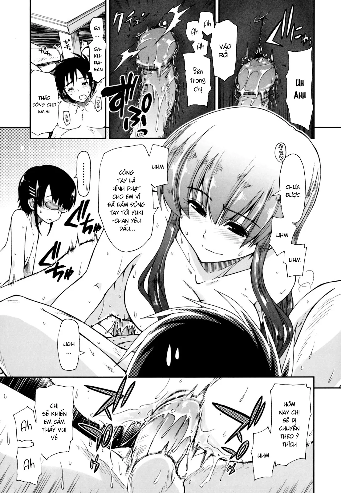 HentaiVN.net - Ảnh 12 - Sống chung cùng 3 chị em [Không Che] [Mozaiku X Sanshimai; モザイク×三姉妹] - Chap 6