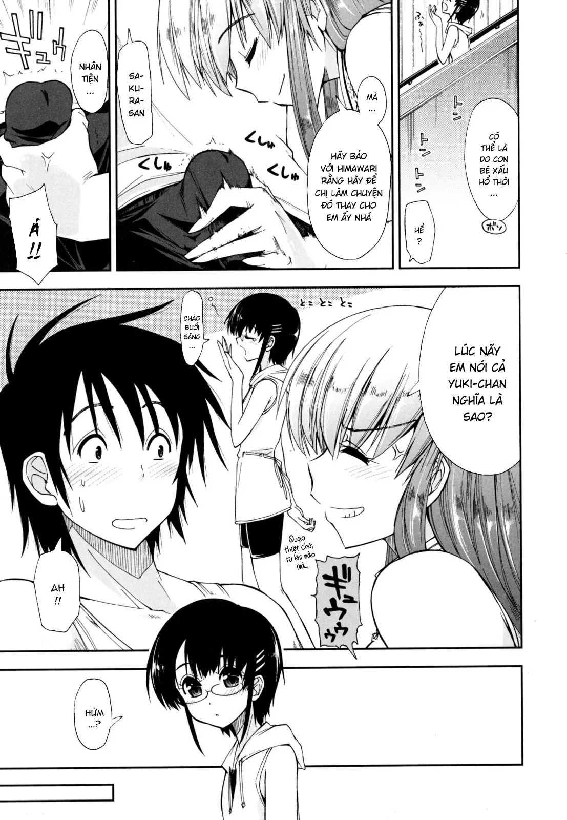HentaiVN.net - Ảnh 6 - Sống chung cùng 3 chị em [Không Che] [Mozaiku X Sanshimai; モザイク×三姉妹] - Chap 6