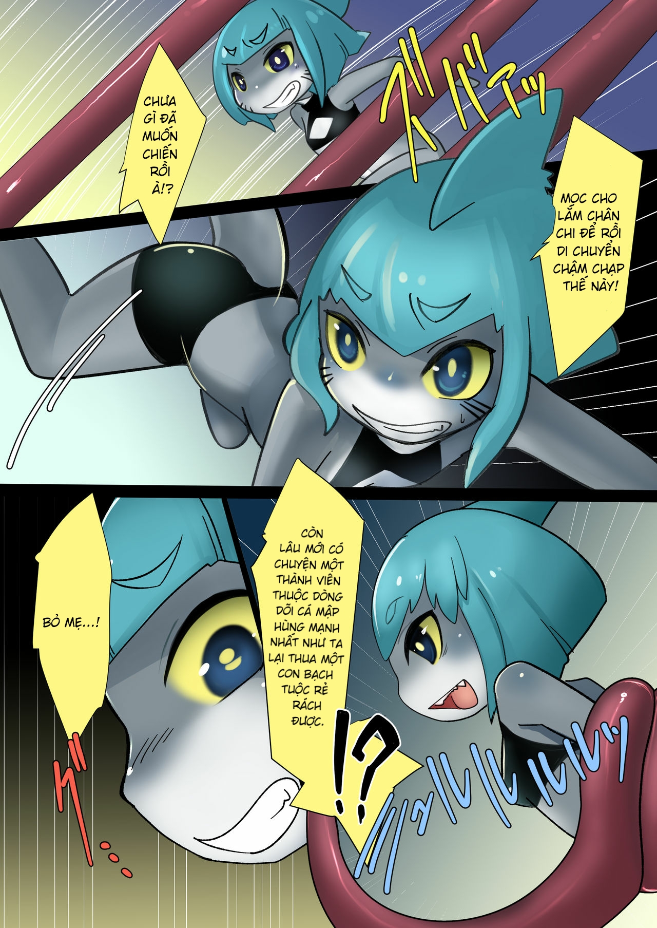 HentaiVN.net - Ảnh 6 - Sếch em gái cá mập kiêu ngạo [Shark Girl VS Giant Octpus; シャークガールVSジャイアントオクトパス] - Oneshot: sếch sếch sếch...