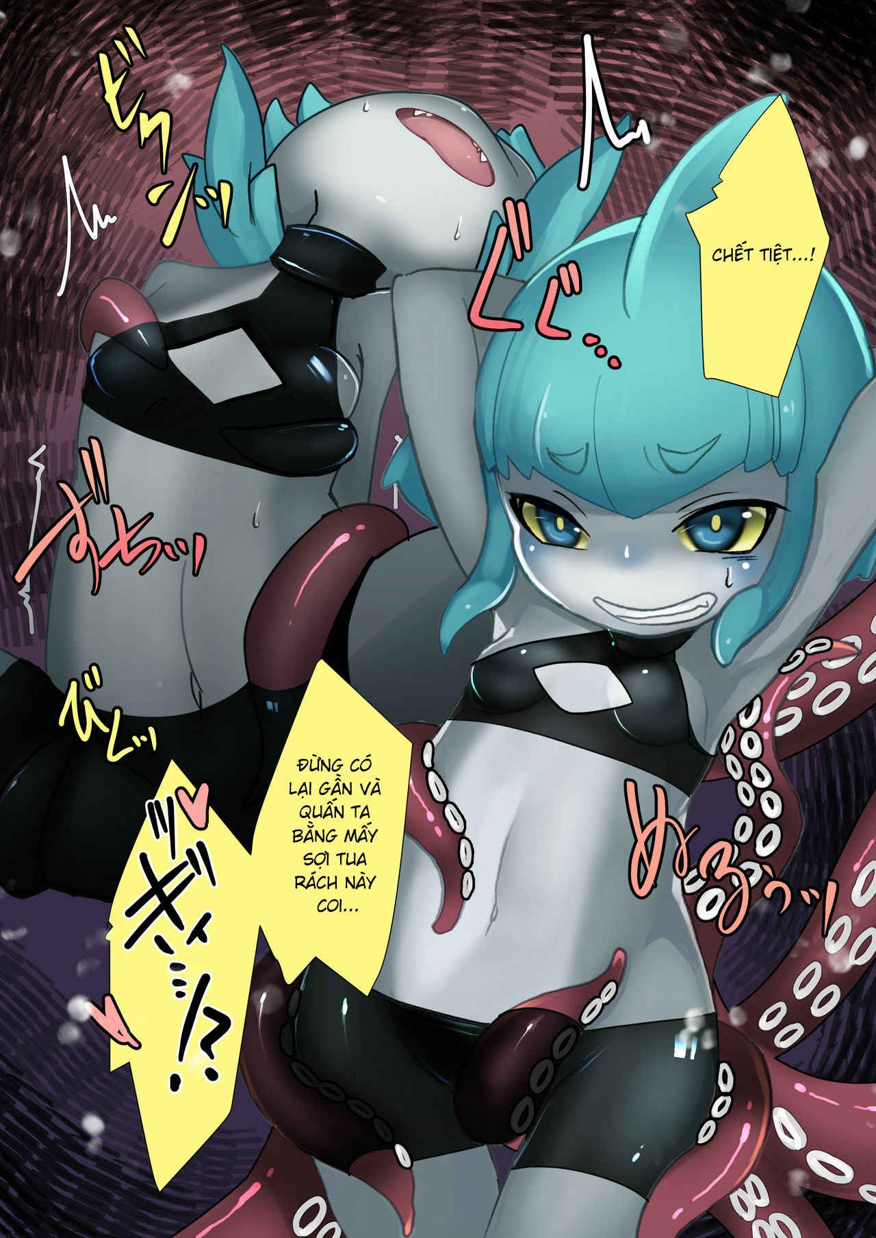 HentaiVN.net - Ảnh 7 - Sếch em gái cá mập kiêu ngạo [Shark Girl VS Giant Octpus; シャークガールVSジャイアントオクトパス] - Oneshot: sếch sếch sếch...