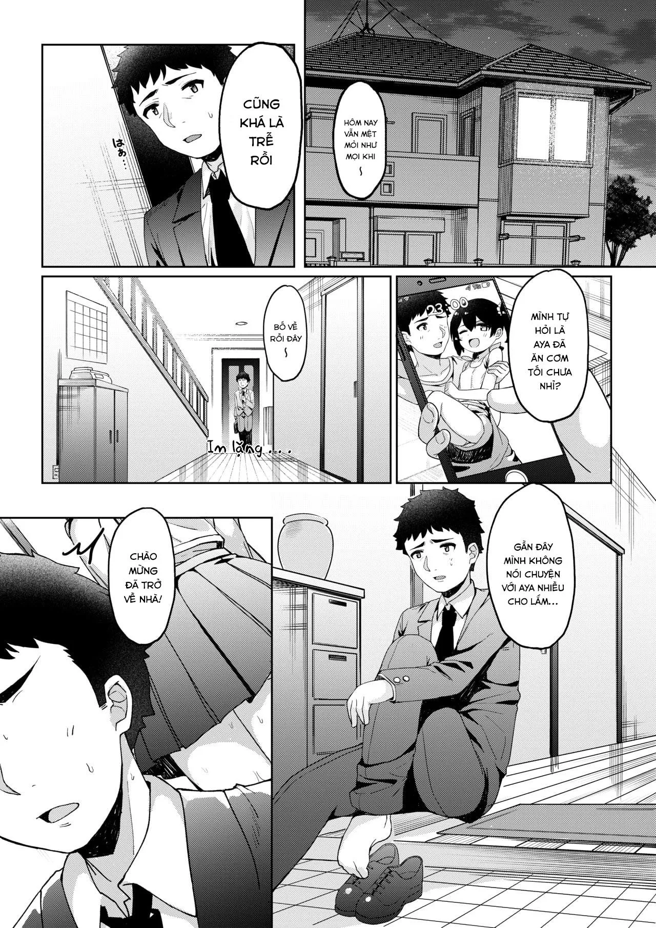 HentaiVN.net - Ảnh 3 - Bí mật tạo ra em bé với bố của bạn [Tomodachi no Otou-san to Naisho de Kozukuri Shichaimashita; 友達のお父さんと内緒で子作りしちゃいました] - Oneshot