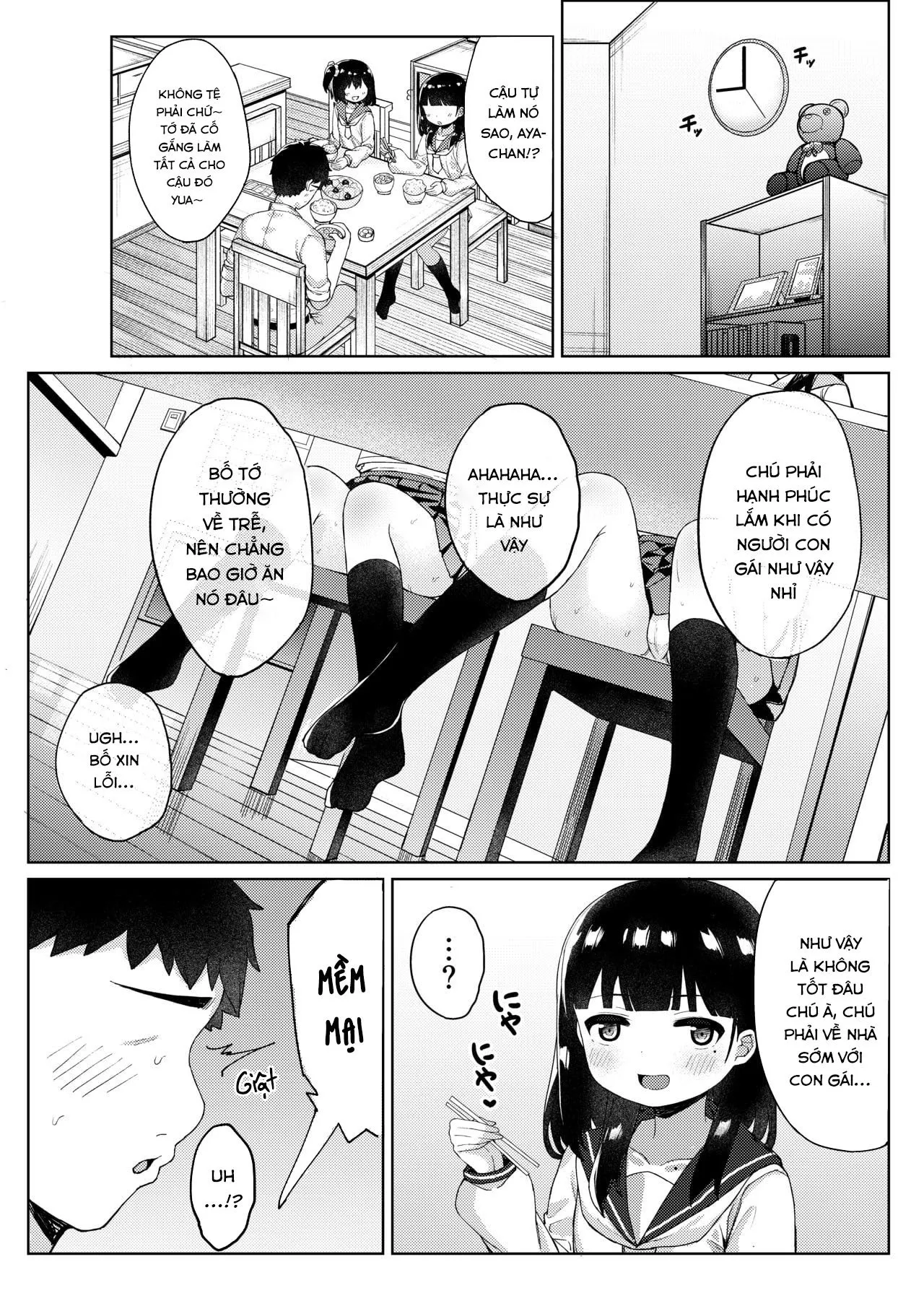 HentaiVN.net - Ảnh 36 - Bí mật tạo ra em bé với bố của bạn [Tomodachi no Otou-san to Naisho de Kozukuri Shichaimashita; 友達のお父さんと内緒で子作りしちゃいました] - Oneshot