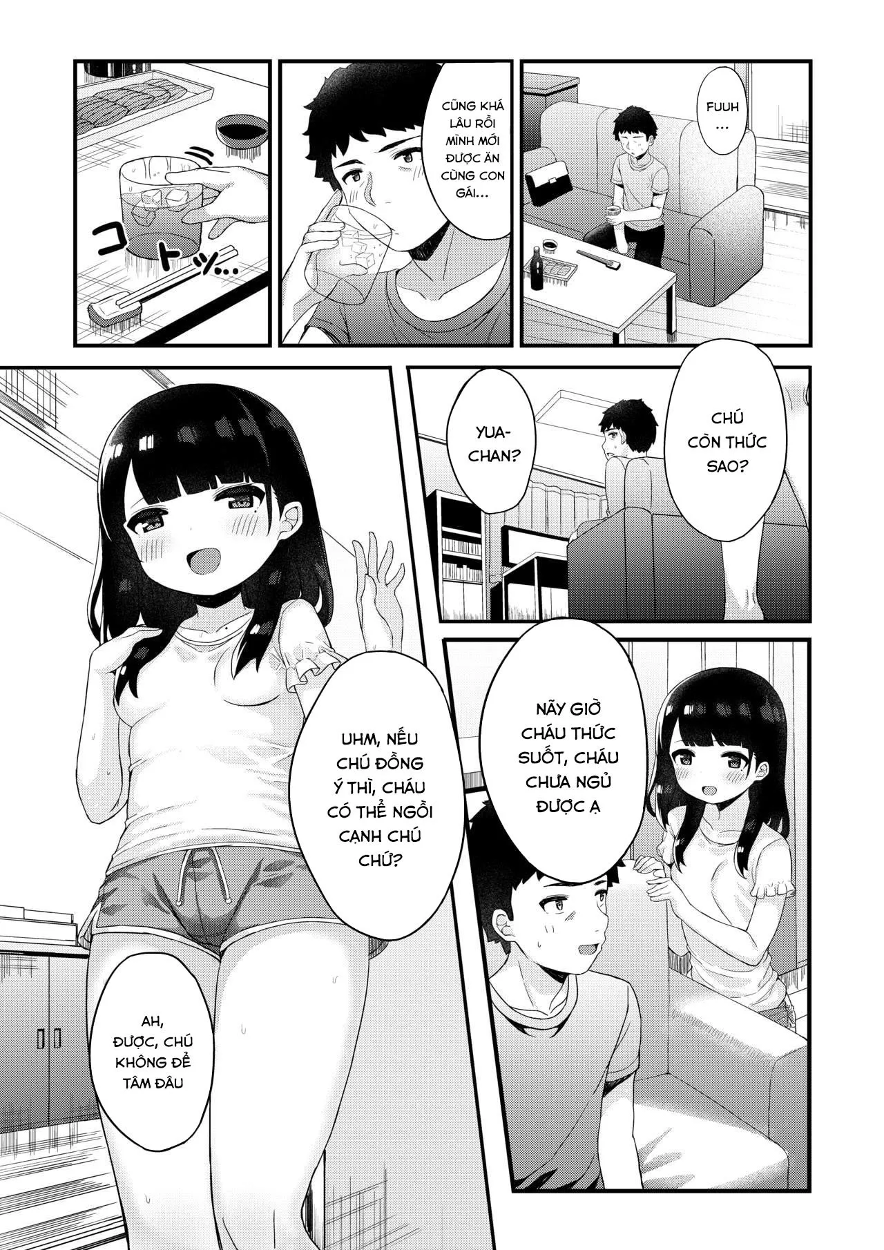 HentaiVN.net - Ảnh 9 - Bí mật tạo ra em bé với bố của bạn [Tomodachi no Otou-san to Naisho de Kozukuri Shichaimashita; 友達のお父さんと内緒で子作りしちゃいました] - Oneshot