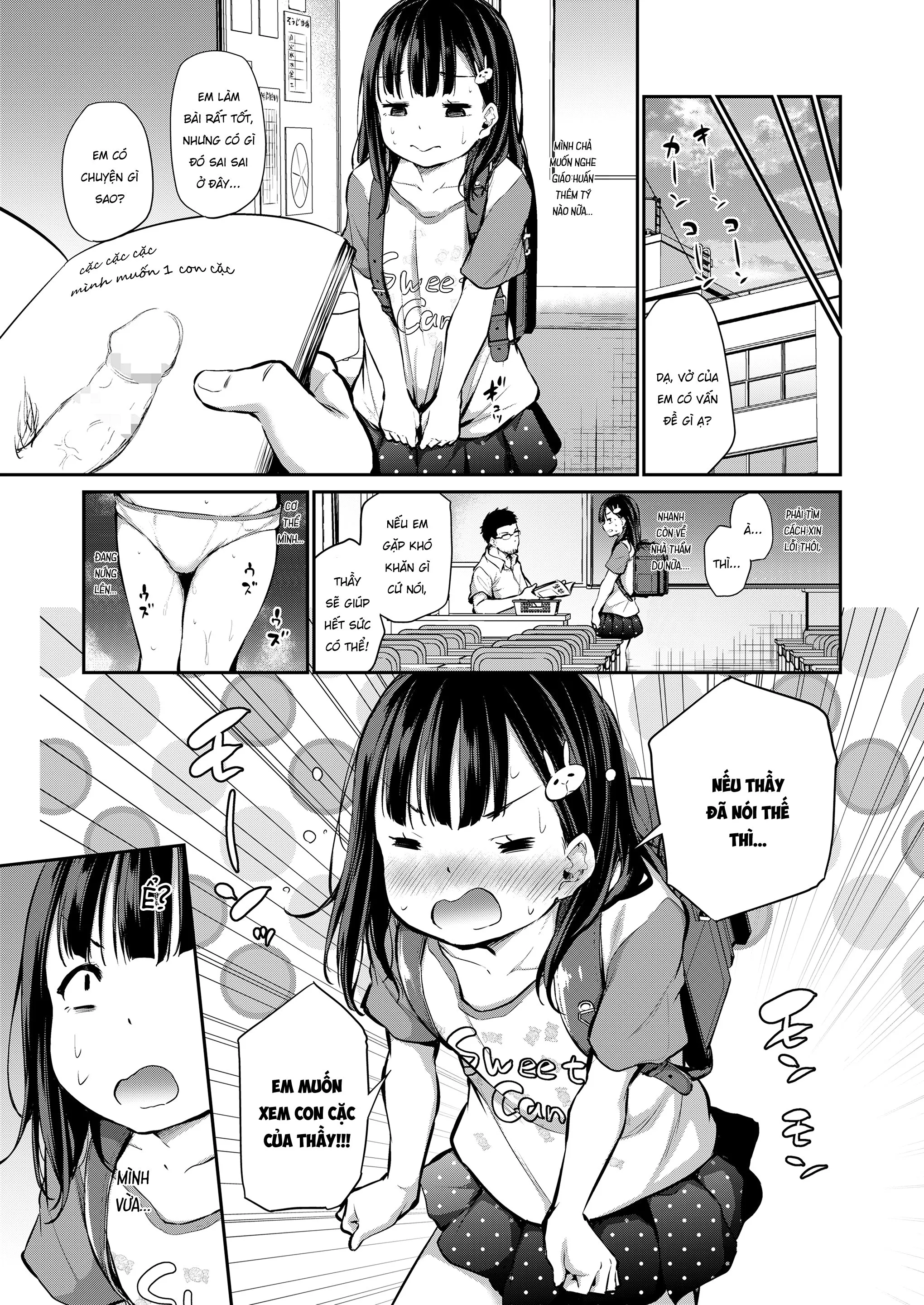 HentaiVN.net - Ảnh 4 - Sensei! Em muốn xem con cặc của thầy! [Sensei Ochinchin Misete Kudasai!] - Oneshot
