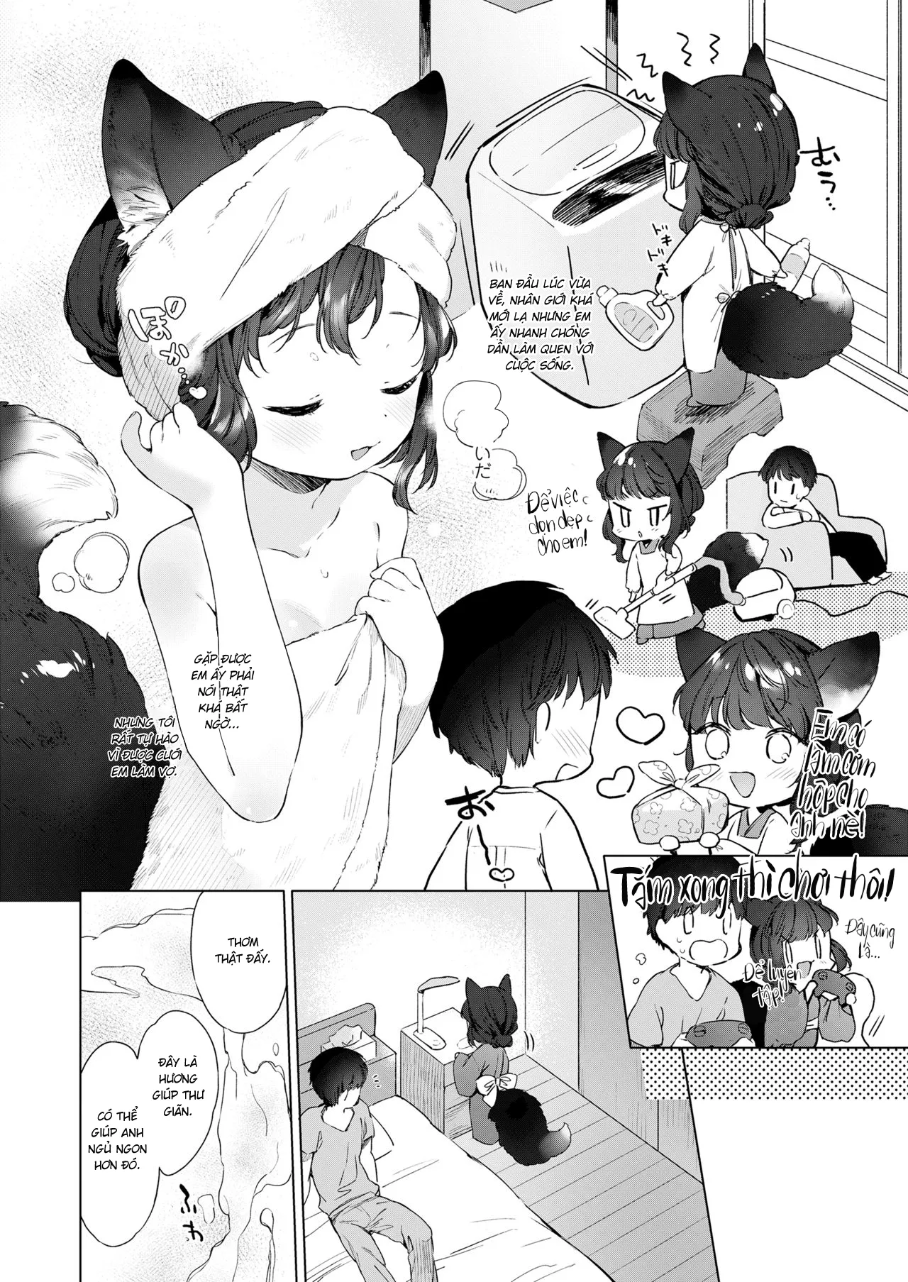 HentaiVN.net - Ảnh 4 - Nàng Dâu Tai Cáo 200 Tuổi [200 Year Old Fox Girl and Her Happily Married Life, Yowai 200 Chai Okitsune-chan to Oshidori Fuufu Seikatsu] - Chương 1