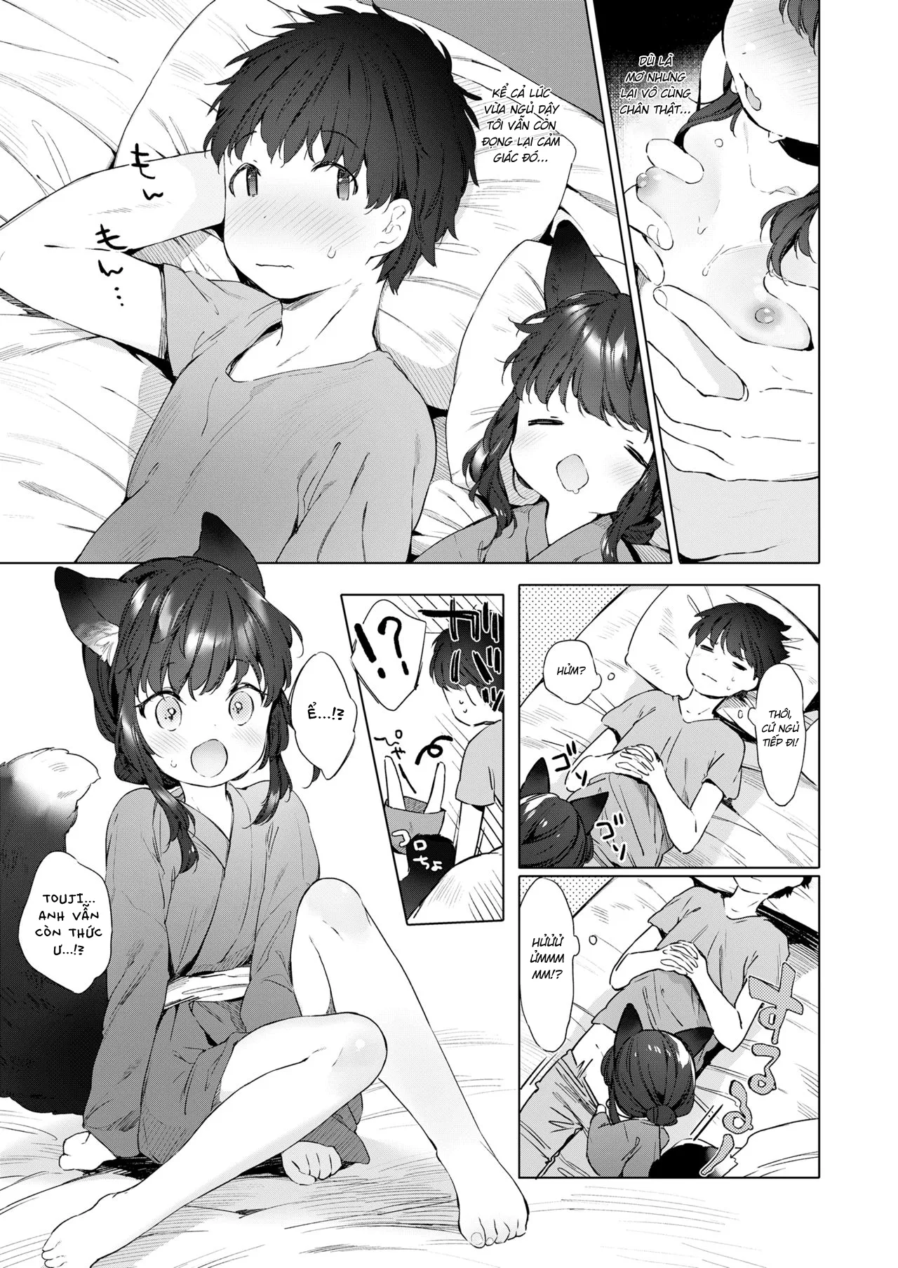 HentaiVN.net - Ảnh 7 - Nàng Dâu Tai Cáo 200 Tuổi [200 Year Old Fox Girl and Her Happily Married Life, Yowai 200 Chai Okitsune-chan to Oshidori Fuufu Seikatsu] - Chương 1