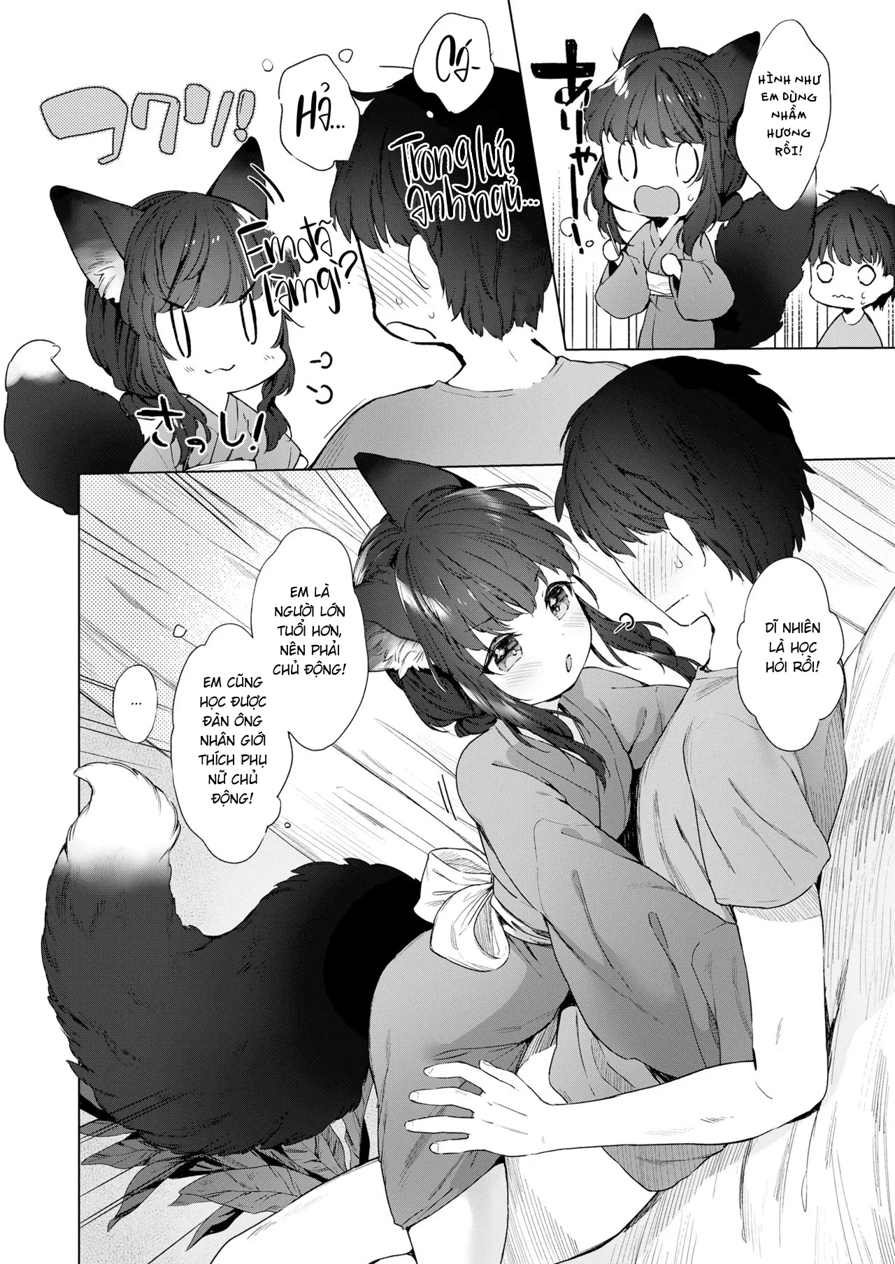 HentaiVN.net - Ảnh 8 - Nàng Dâu Tai Cáo 200 Tuổi [200 Year Old Fox Girl and Her Happily Married Life, Yowai 200 Chai Okitsune-chan to Oshidori Fuufu Seikatsu] - Chương 1