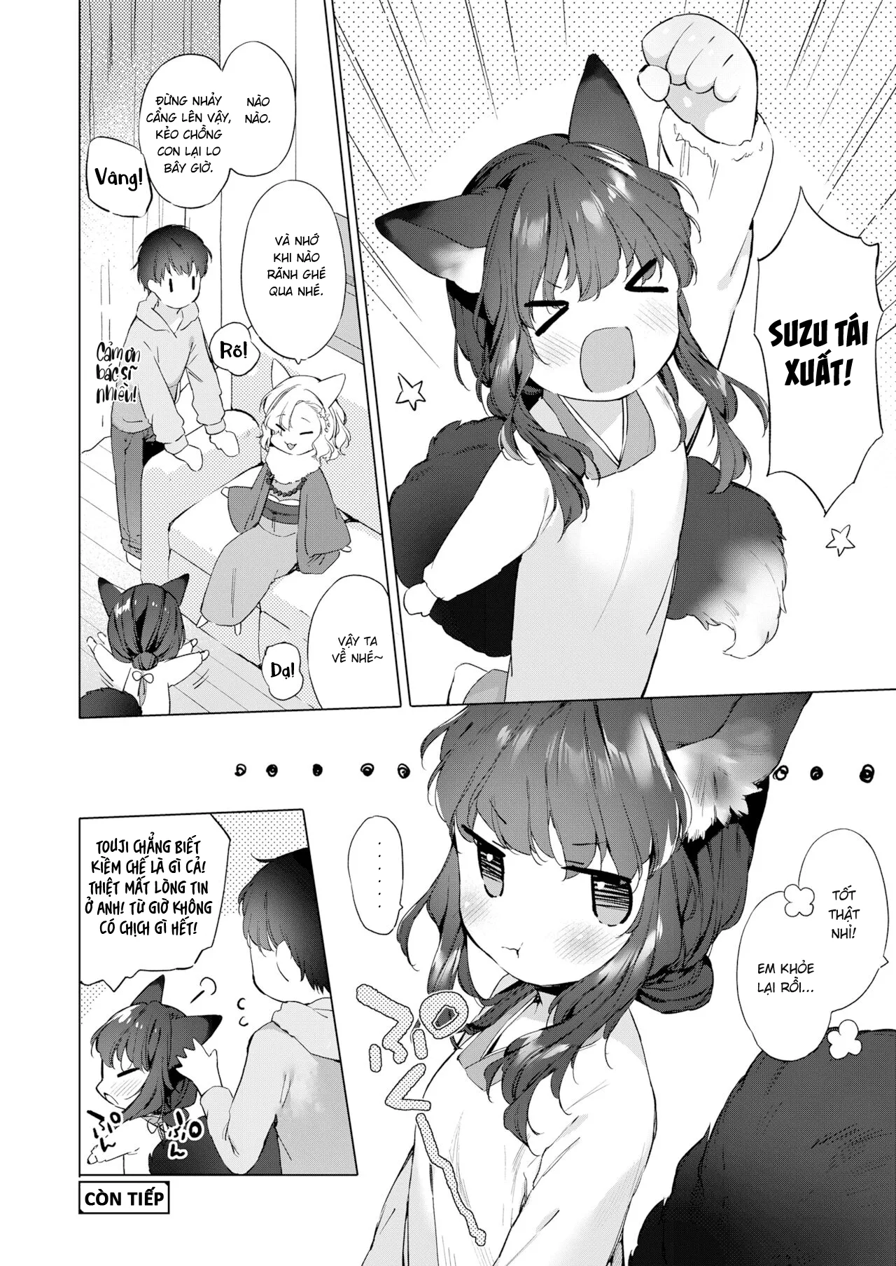 HentaiVN.net - Ảnh 28 - Nàng Dâu Tai Cáo 200 Tuổi [200 Year Old Fox Girl and Her Happily Married Life, Yowai 200 Chai Okitsune-chan to Oshidori Fuufu Seikatsu] - Chương 2