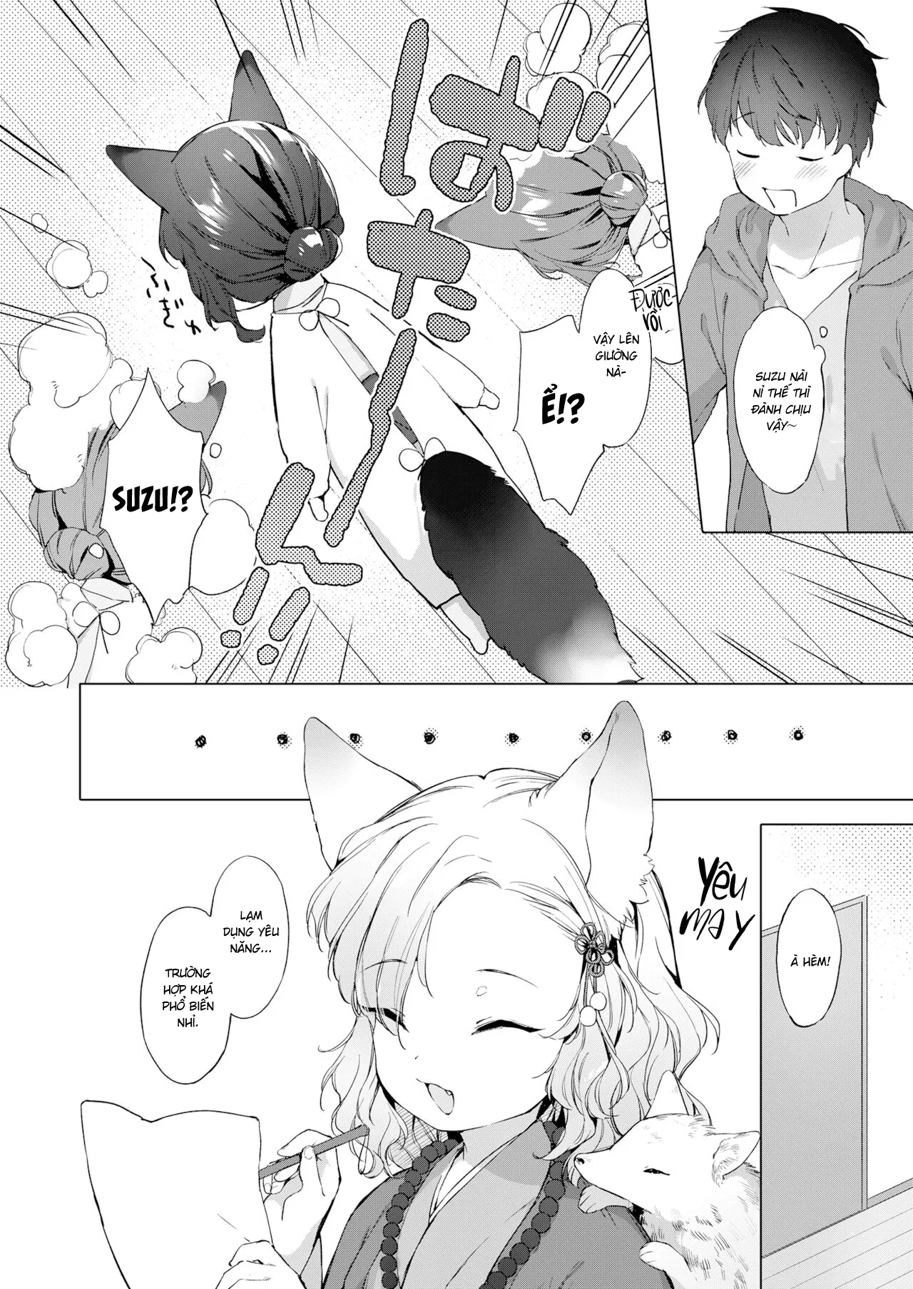 HentaiVN.net - Ảnh 4 - Nàng Dâu Tai Cáo 200 Tuổi [200 Year Old Fox Girl and Her Happily Married Life, Yowai 200 Chai Okitsune-chan to Oshidori Fuufu Seikatsu] - Chương 2