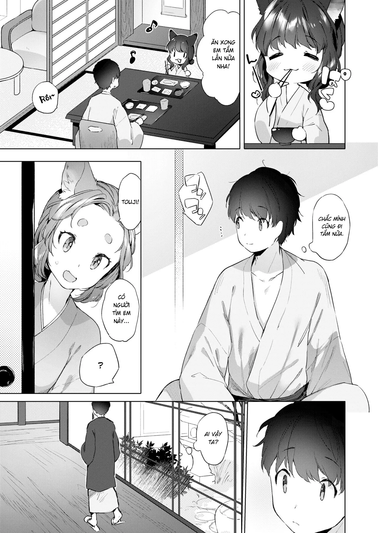 HentaiVN.net - Ảnh 25 - Nàng Dâu Tai Cáo 200 Tuổi [200 Year Old Fox Girl and Her Happily Married Life, Yowai 200 Chai Okitsune-chan to Oshidori Fuufu Seikatsu] - Chương 3