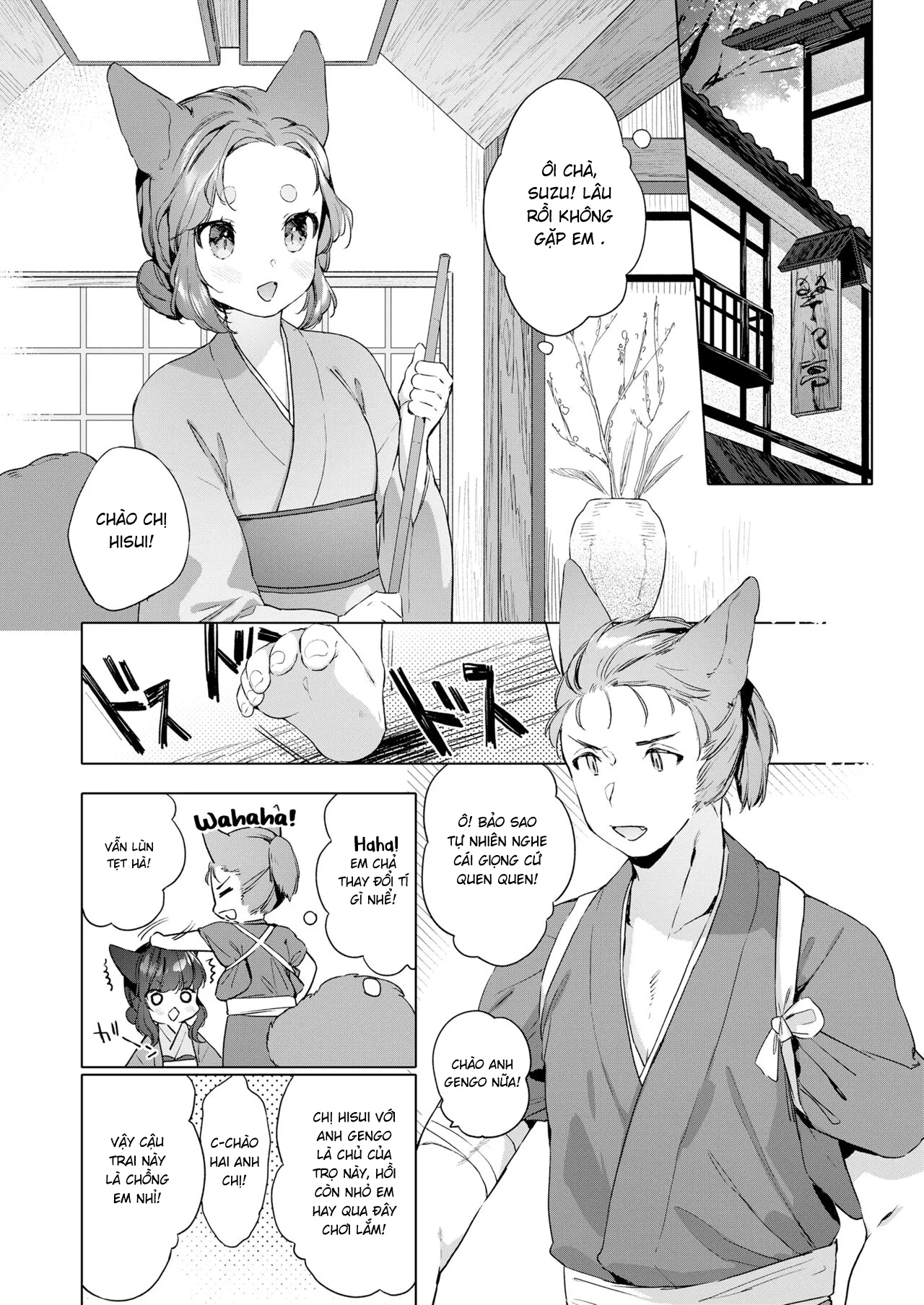 HentaiVN.net - Ảnh 4 - Nàng Dâu Tai Cáo 200 Tuổi [200 Year Old Fox Girl and Her Happily Married Life, Yowai 200 Chai Okitsune-chan to Oshidori Fuufu Seikatsu] - Chương 3