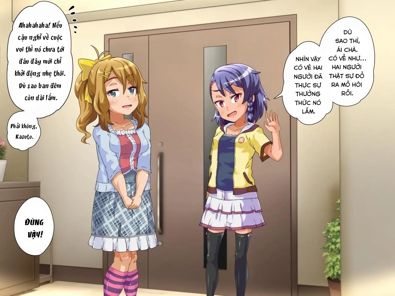 HentaiVN.net - Ảnh 7 - Home alone phiên bản 2 chị em!!! [Oya Ga Rusu Na Node Zenra De Hame Hazushichai Mashita!!] - Hai loli nhập cuộc.(1)