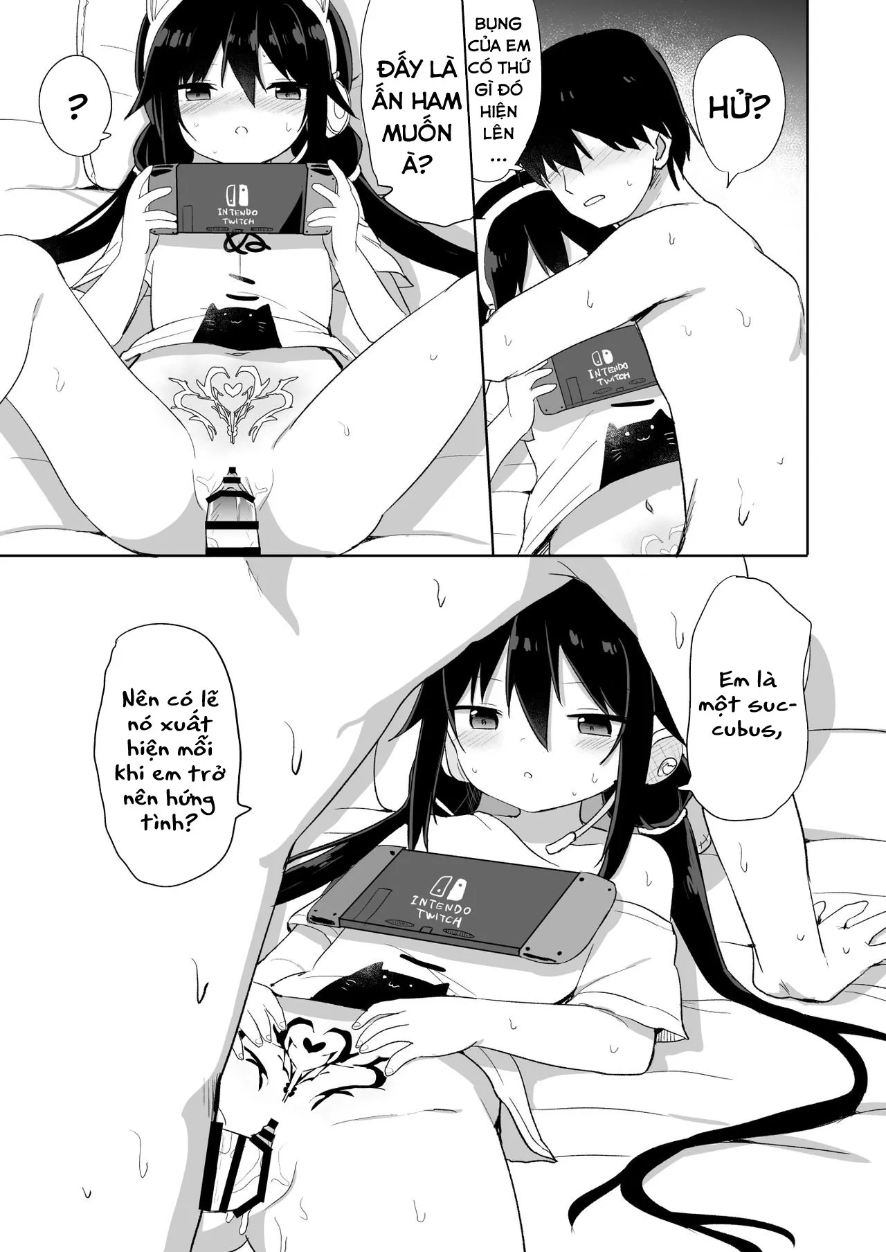 HentaiVN.net - Ảnh 16 - Đứa em trai succubus [Downer-kei Gamer Otouto ga Nii-san Sukisuki Imouto Succubus ni Naru made; From a Downer Gamer Little Brother♂ to a Little Sister♀ Succubus Who Loves Nii-san; ダウナー系ゲーマー弟が兄さん好き好き妹サキュバスになるまで] - Oneshot - Ngọt