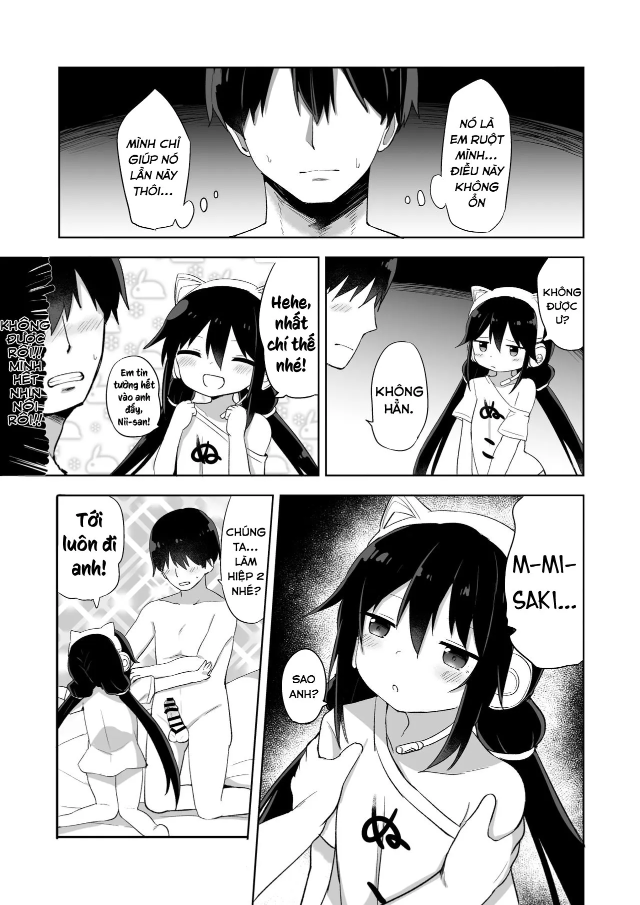 HentaiVN.net - Ảnh 22 - Đứa em trai succubus [Downer-kei Gamer Otouto ga Nii-san Sukisuki Imouto Succubus ni Naru made; From a Downer Gamer Little Brother♂ to a Little Sister♀ Succubus Who Loves Nii-san; ダウナー系ゲーマー弟が兄さん好き好き妹サキュバスになるまで] - Oneshot - Ngọt