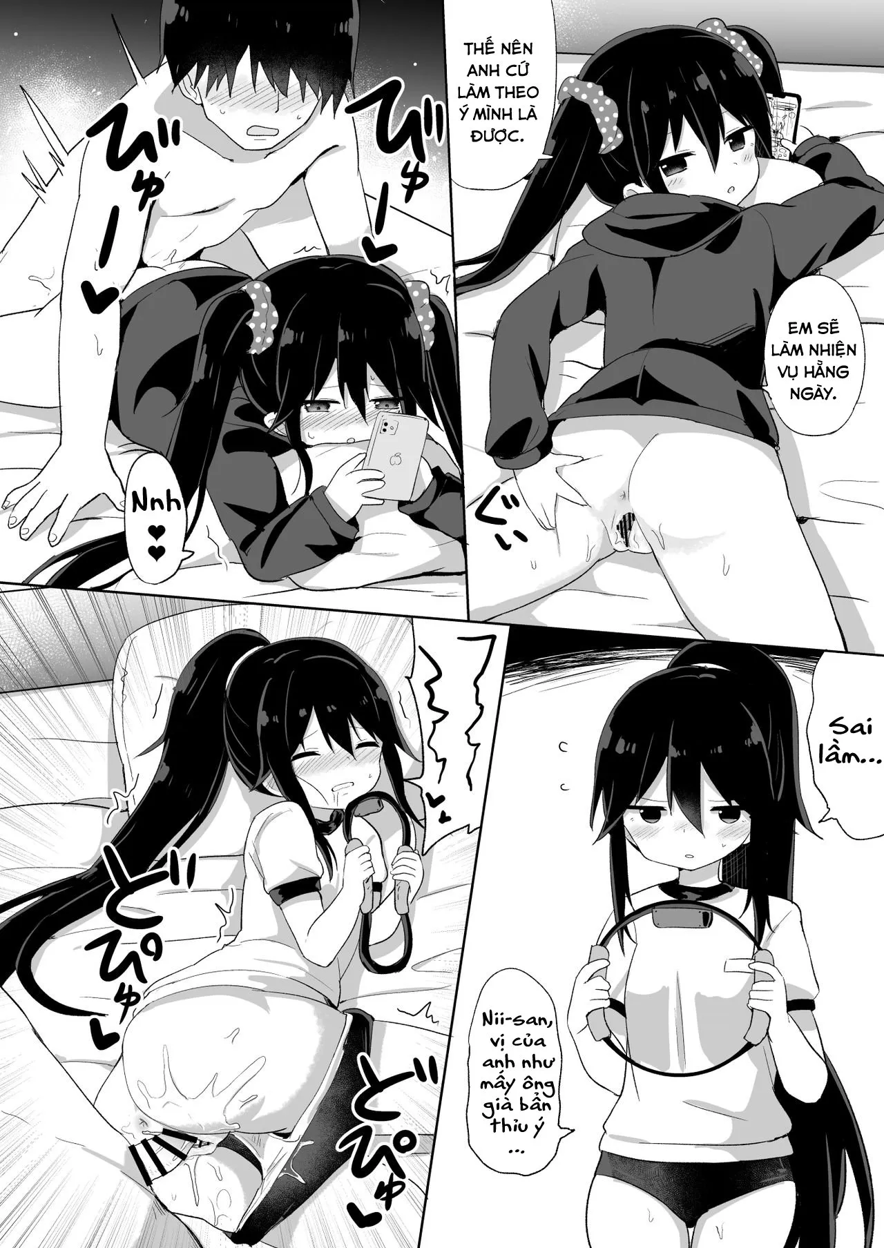 HentaiVN.net - Ảnh 25 - Đứa em trai succubus [Downer-kei Gamer Otouto ga Nii-san Sukisuki Imouto Succubus ni Naru made; From a Downer Gamer Little Brother♂ to a Little Sister♀ Succubus Who Loves Nii-san; ダウナー系ゲーマー弟が兄さん好き好き妹サキュバスになるまで] - Oneshot - Ngọt