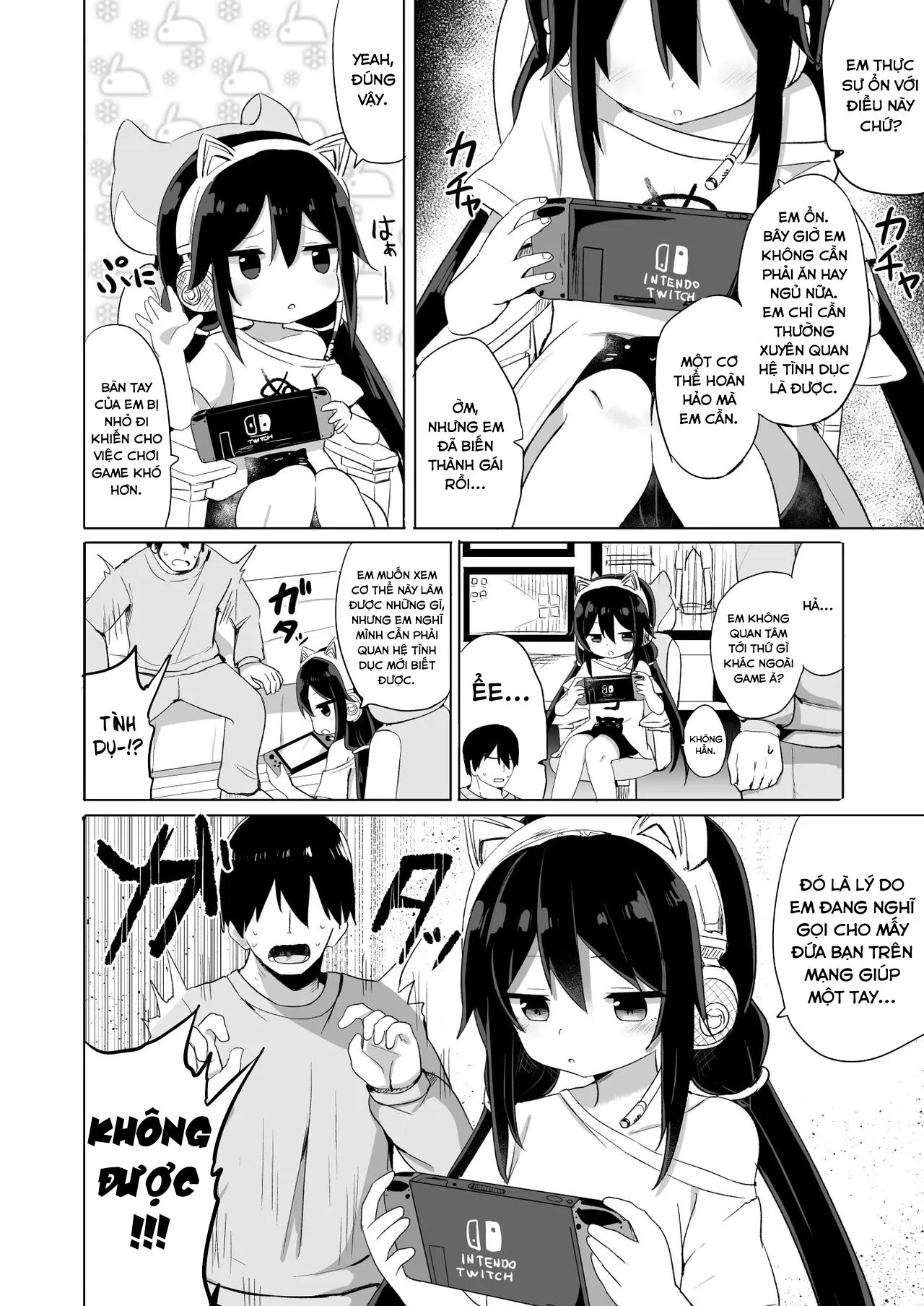 HentaiVN.net - Ảnh 5 - Đứa em trai succubus [Downer-kei Gamer Otouto ga Nii-san Sukisuki Imouto Succubus ni Naru made; From a Downer Gamer Little Brother♂ to a Little Sister♀ Succubus Who Loves Nii-san; ダウナー系ゲーマー弟が兄さん好き好き妹サキュバスになるまで] - Oneshot - Ngọt