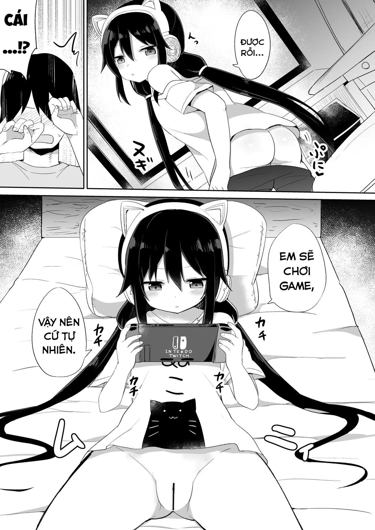 HentaiVN.net - Ảnh 8 - Đứa em trai succubus [Downer-kei Gamer Otouto ga Nii-san Sukisuki Imouto Succubus ni Naru made; From a Downer Gamer Little Brother♂ to a Little Sister♀ Succubus Who Loves Nii-san; ダウナー系ゲーマー弟が兄さん好き好き妹サキュバスになるまで] - Oneshot - Ngọt