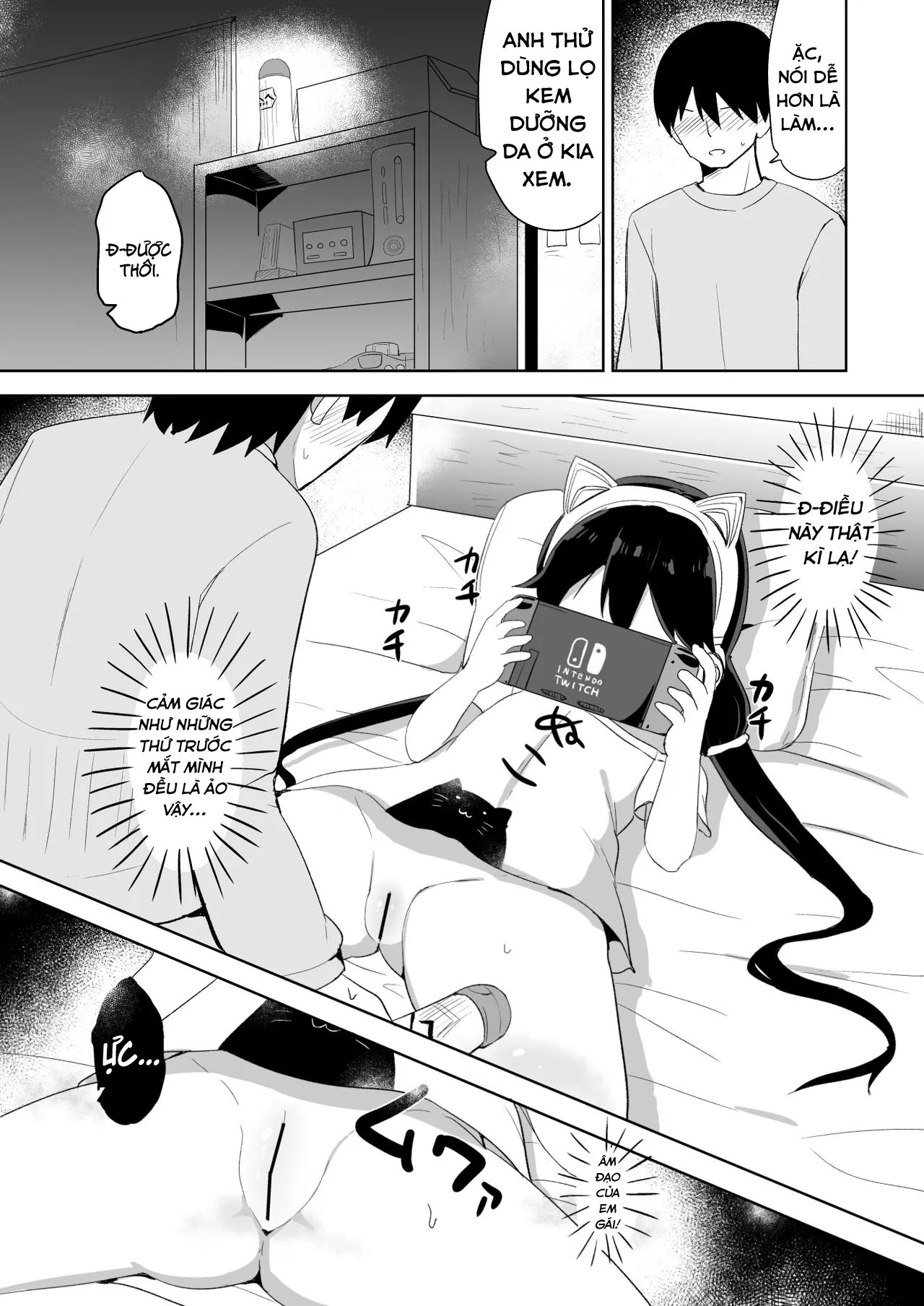 HentaiVN.net - Ảnh 9 - Đứa em trai succubus [Downer-kei Gamer Otouto ga Nii-san Sukisuki Imouto Succubus ni Naru made; From a Downer Gamer Little Brother♂ to a Little Sister♀ Succubus Who Loves Nii-san; ダウナー系ゲーマー弟が兄さん好き好き妹サキュバスになるまで] - Oneshot - Ngọt